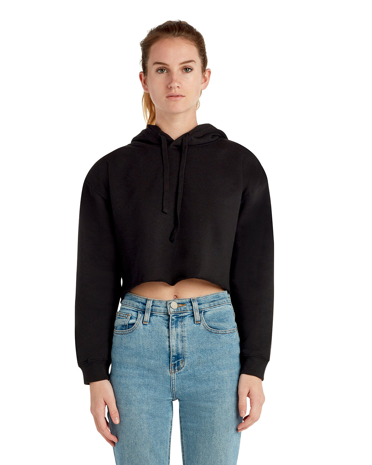 LS12000 Lane Seven Ladies Cropped Fleece Hoodie
