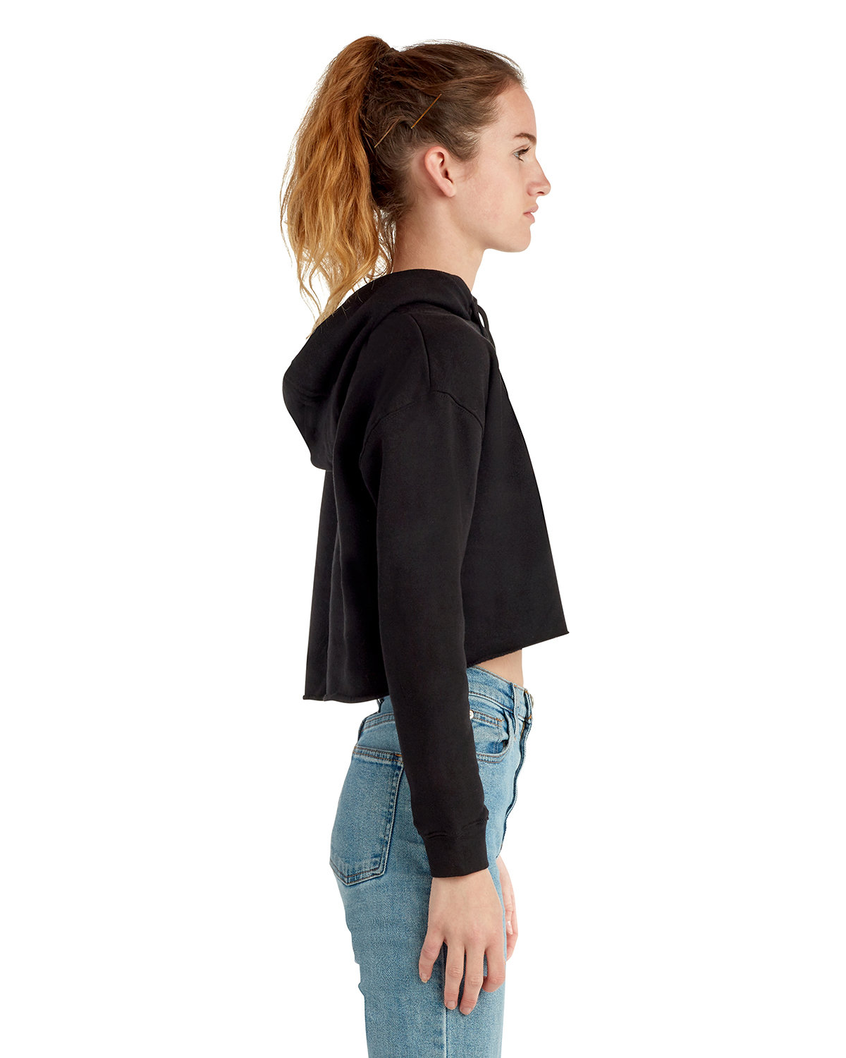 LS12000 Lane Seven Ladies Cropped Fleece Hoodie - Siide Image