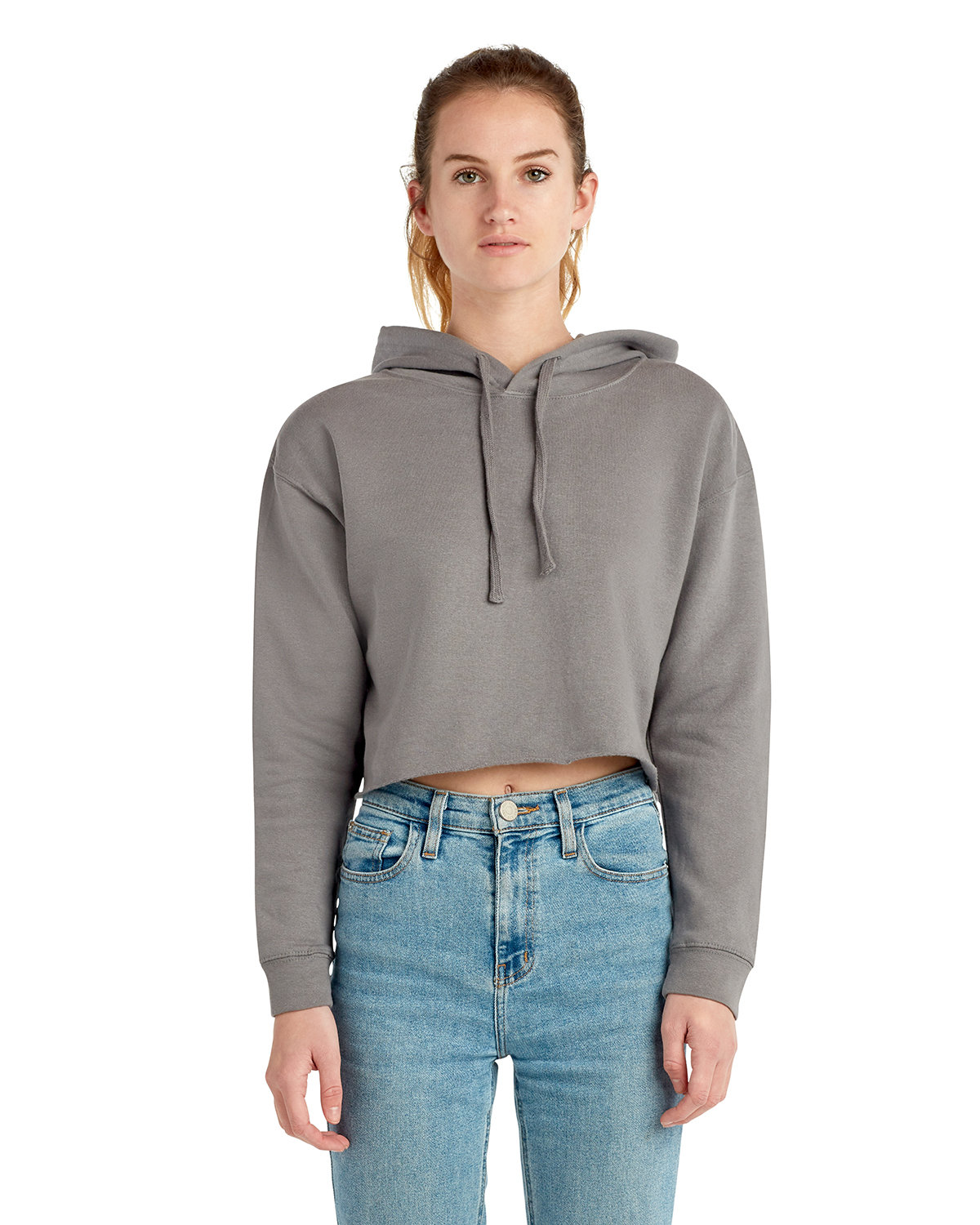 LS12000 Lane Seven Ladies Cropped Fleece Hoodie