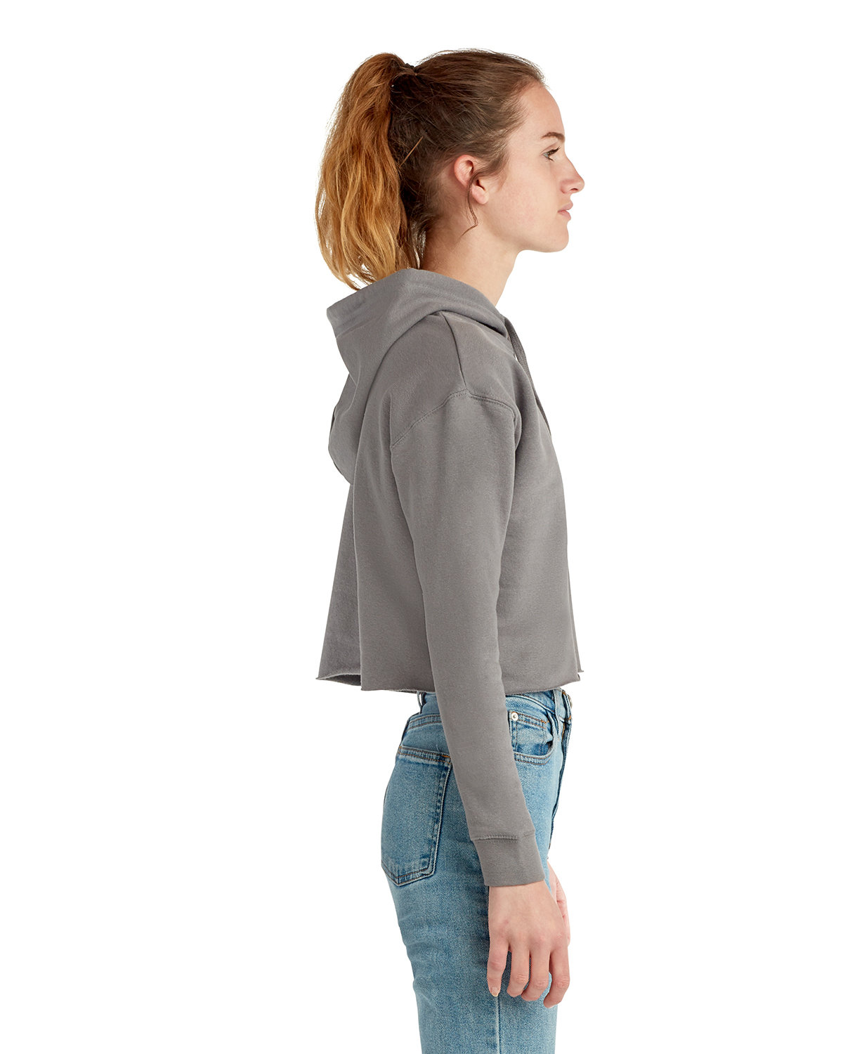 LS12000 Lane Seven Ladies Cropped Fleece Hoodie - Siide Image