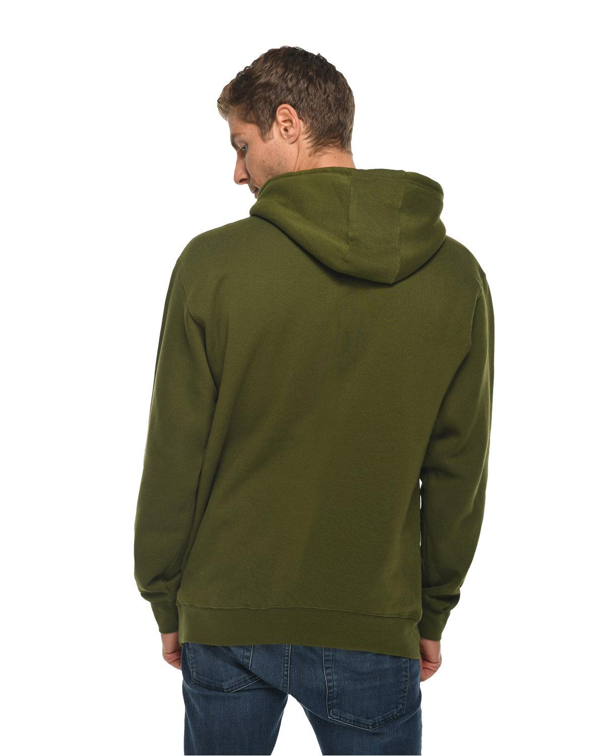 LS14001 Lane Seven Unisex Premium Pullover Hooded Sweatshirt - Back Image