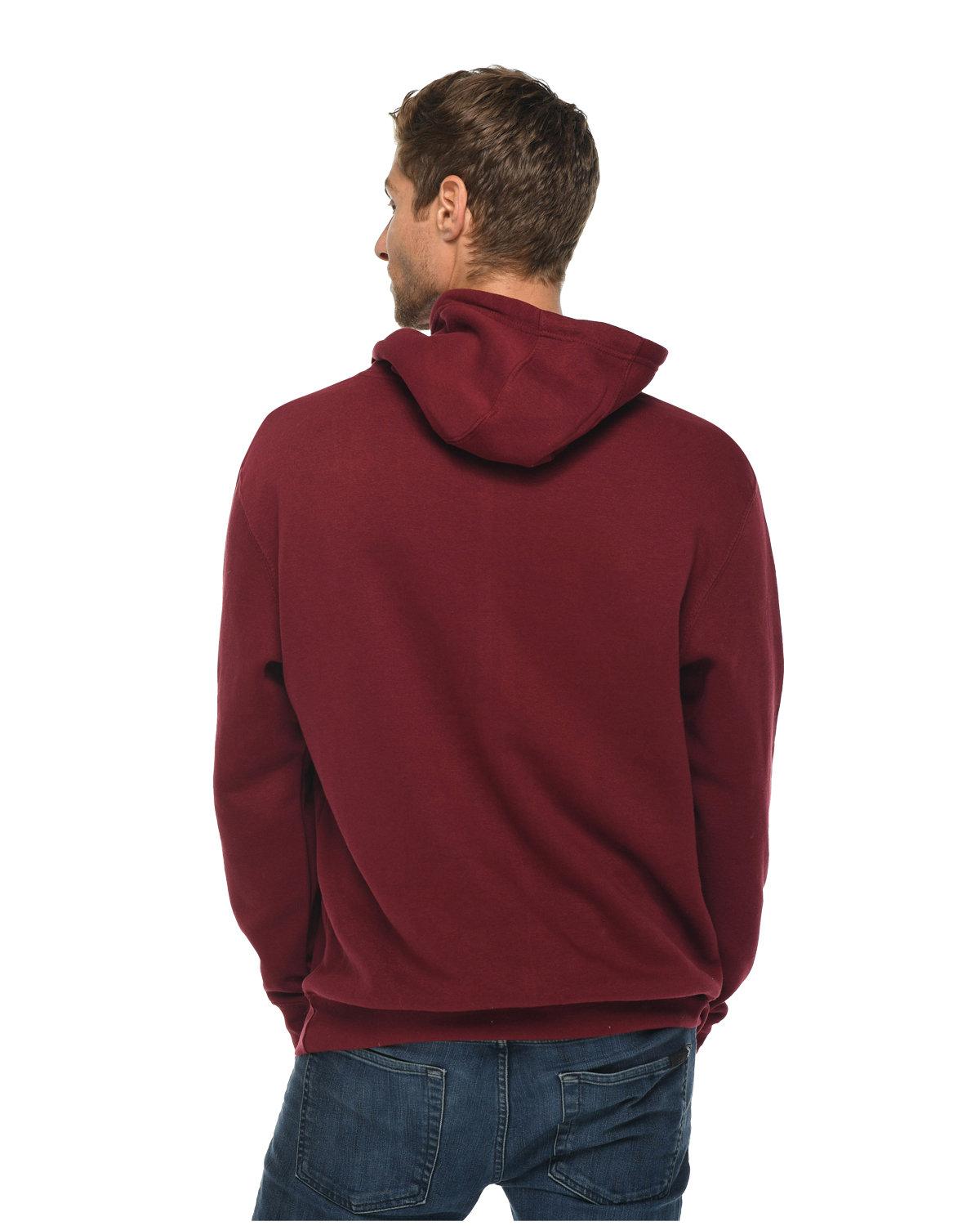 LS14001 Lane Seven Unisex Premium Pullover Hooded Sweatshirt - Back Image