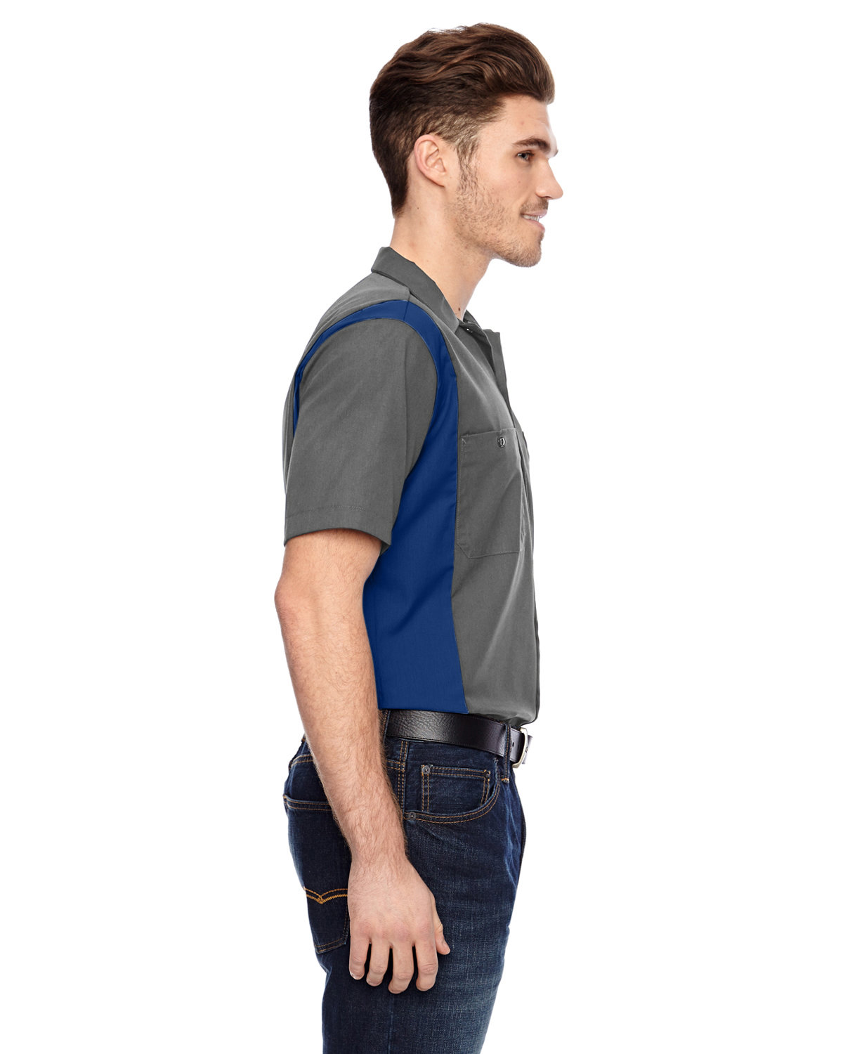 LS524 Dickies Mens 4.25 oz. Industrial Colorblock Shirt - Siide Image
