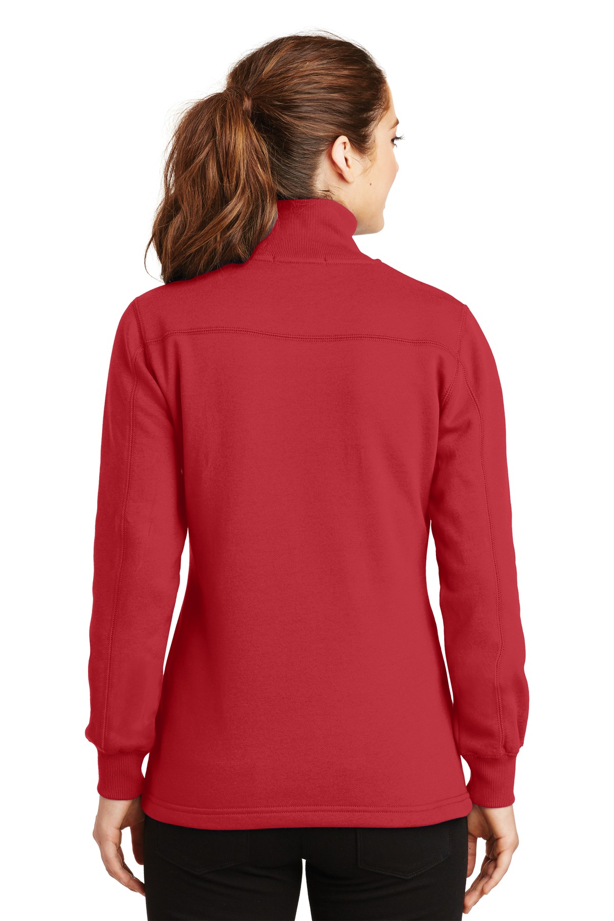 LST253 Sport-Tek Ladies 1/4-Zip Sweatshirt. - Back Image
