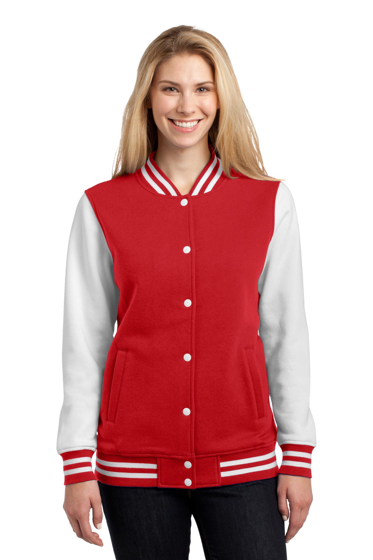 LST270 Sport-Tek Ladies Fleece Letterman Jacket.