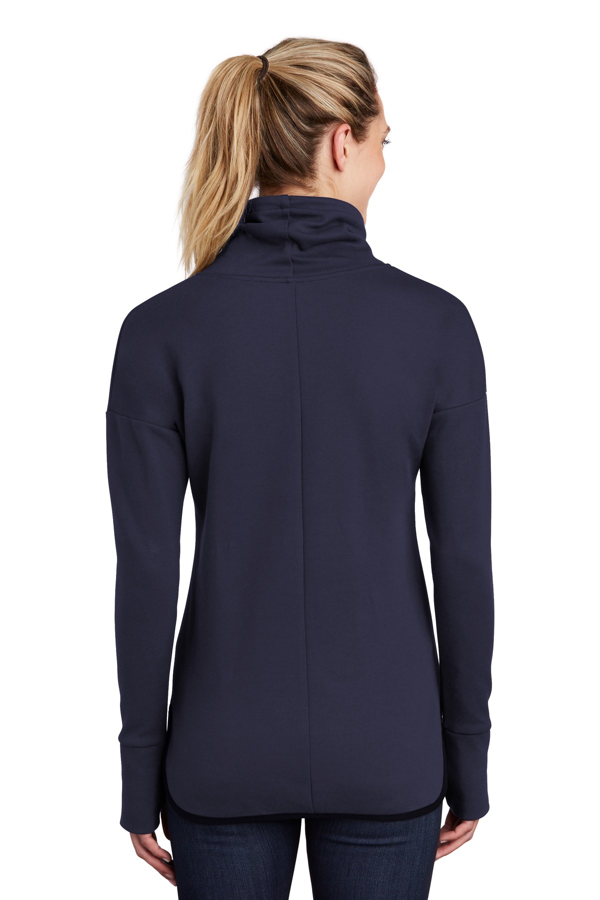 LST280 Sport-Tek Ladies Triumph Cowl Neck Pullover - Back Image