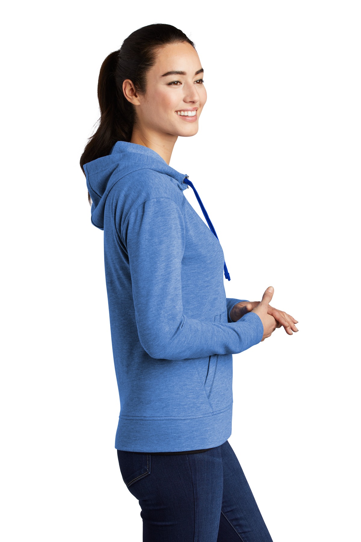 LST293 Sport-Tek Ladies PosiCharge Tri-Blend Wicking Fleece Full-Zip Hooded Jacket LST293 Sport-Tek Ladies PosiCharge Tri-Blend Wicking Fleece Full-Zip Hooded Jacket - Siide Image