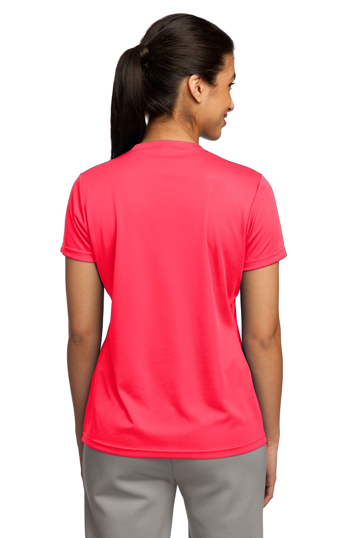 LST350 Sport-Tek Ladies PosiCharge Competitor Tee. - Back Image