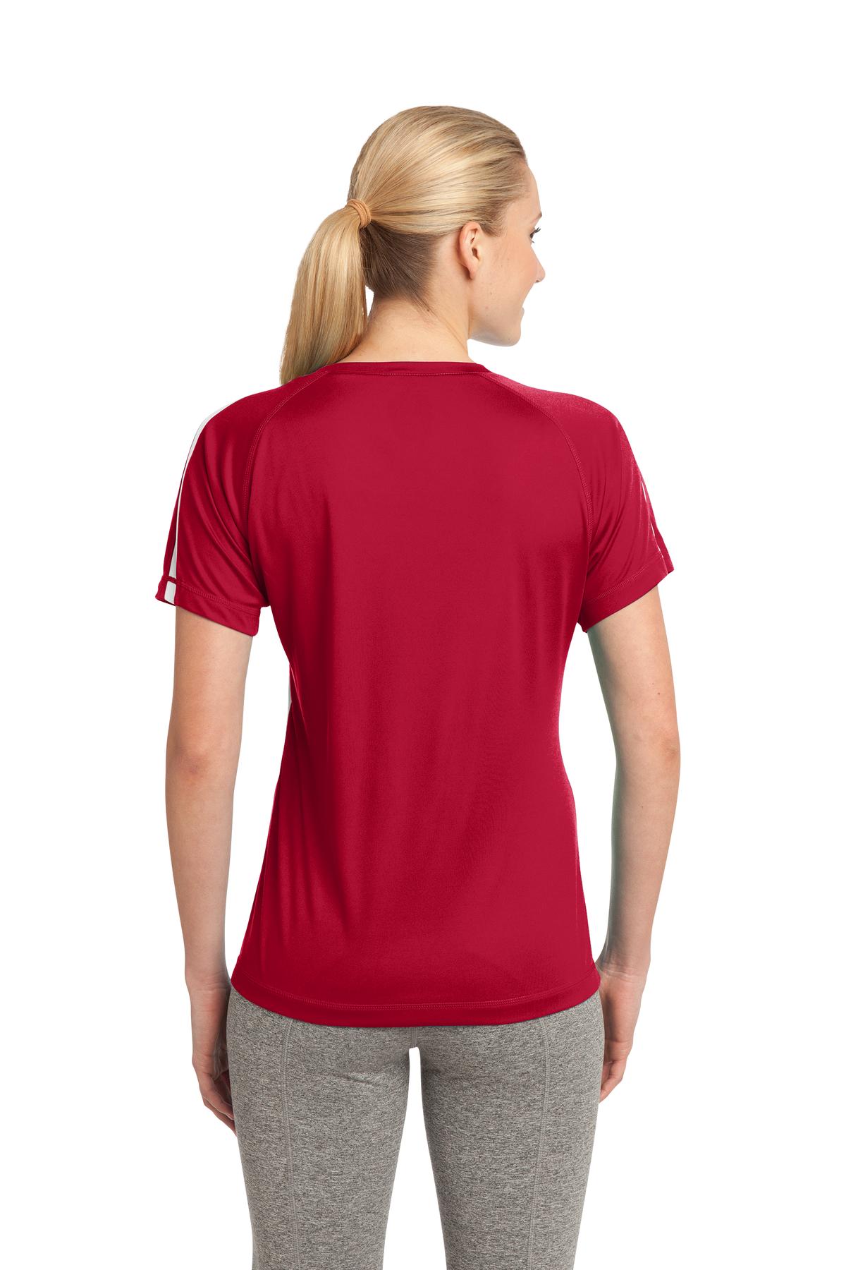 LST351 Sport-Tek Ladies Colorblock PosiCharge Competitor Tee. - Back Image