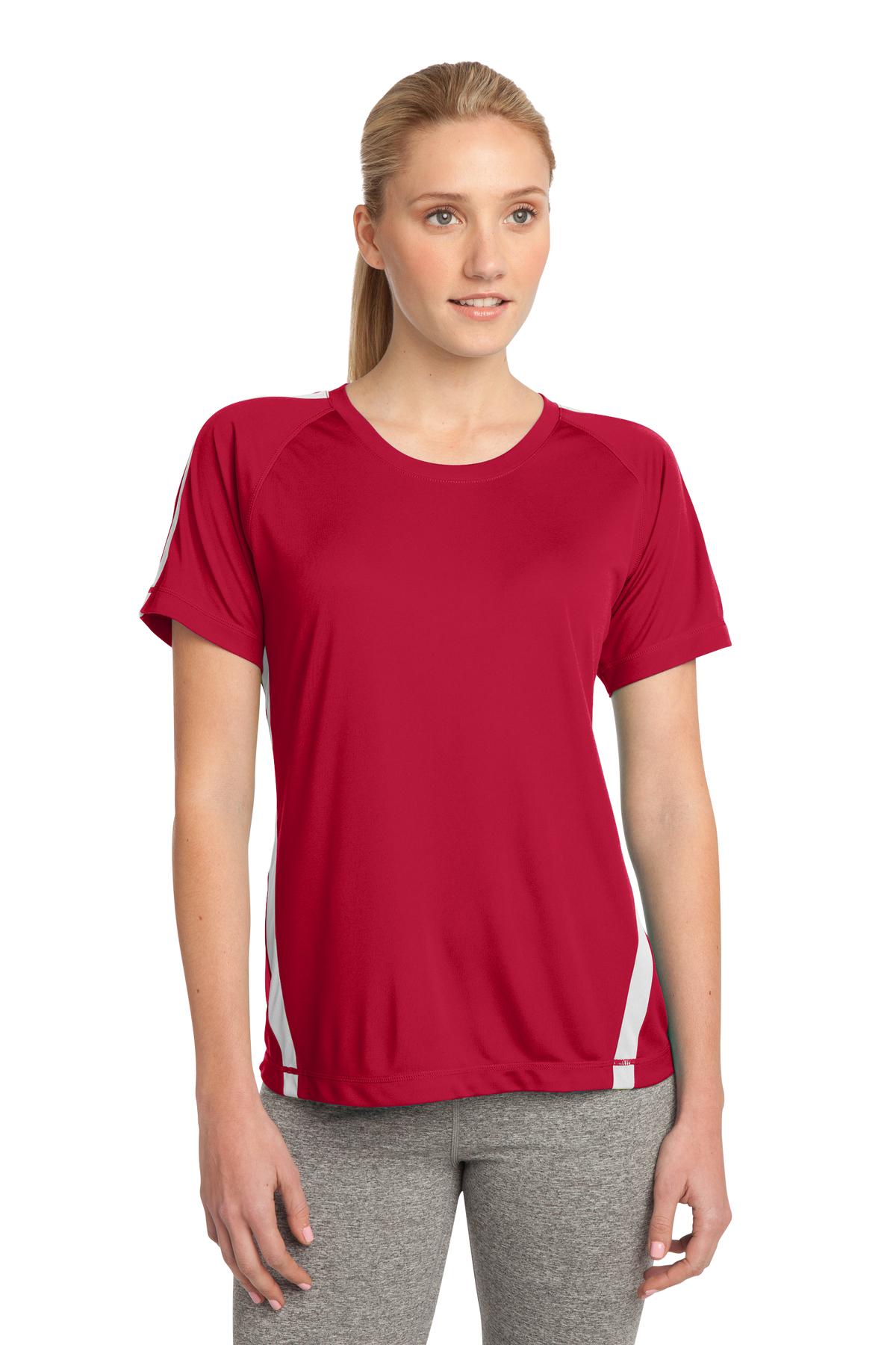 LST351 Sport-Tek Ladies Colorblock PosiCharge Competitor Tee.