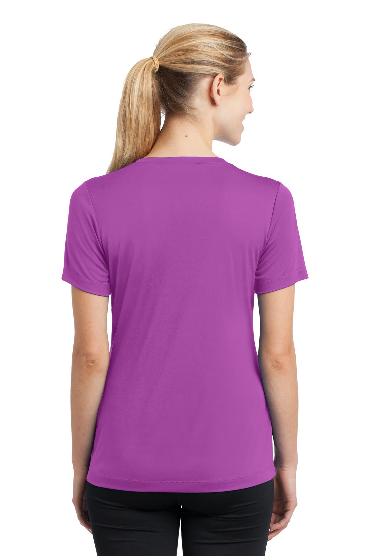 LST353 Sport-Tek Ladies PosiCharge Competitor V-Neck Tee. - Back Image