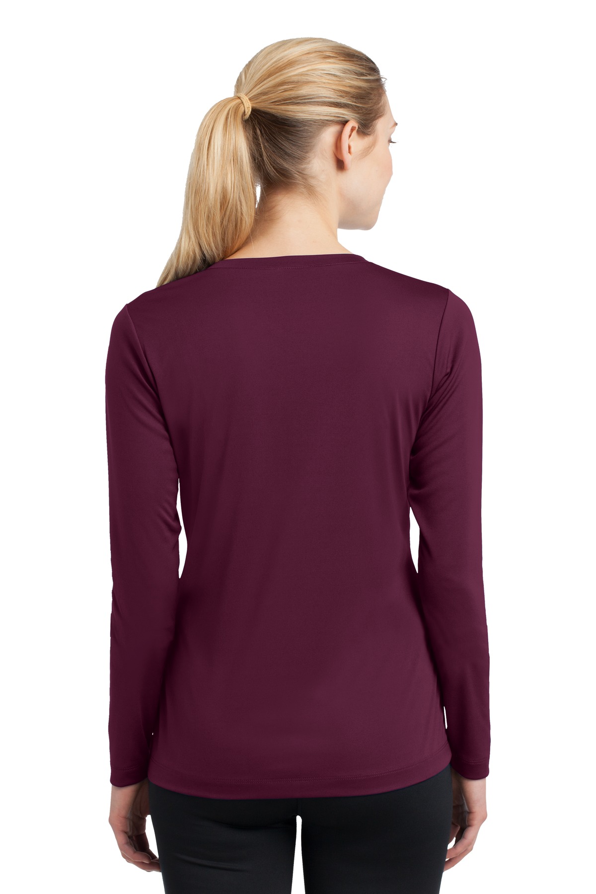 LST353LS Sport-Tek Ladies Long Sleeve PosiCharge Competitor V-Neck Tee. LST353LS Sport-Tek Ladies Long Sleeve PosiCharge Competitor V-Neck Tee. - Back Image