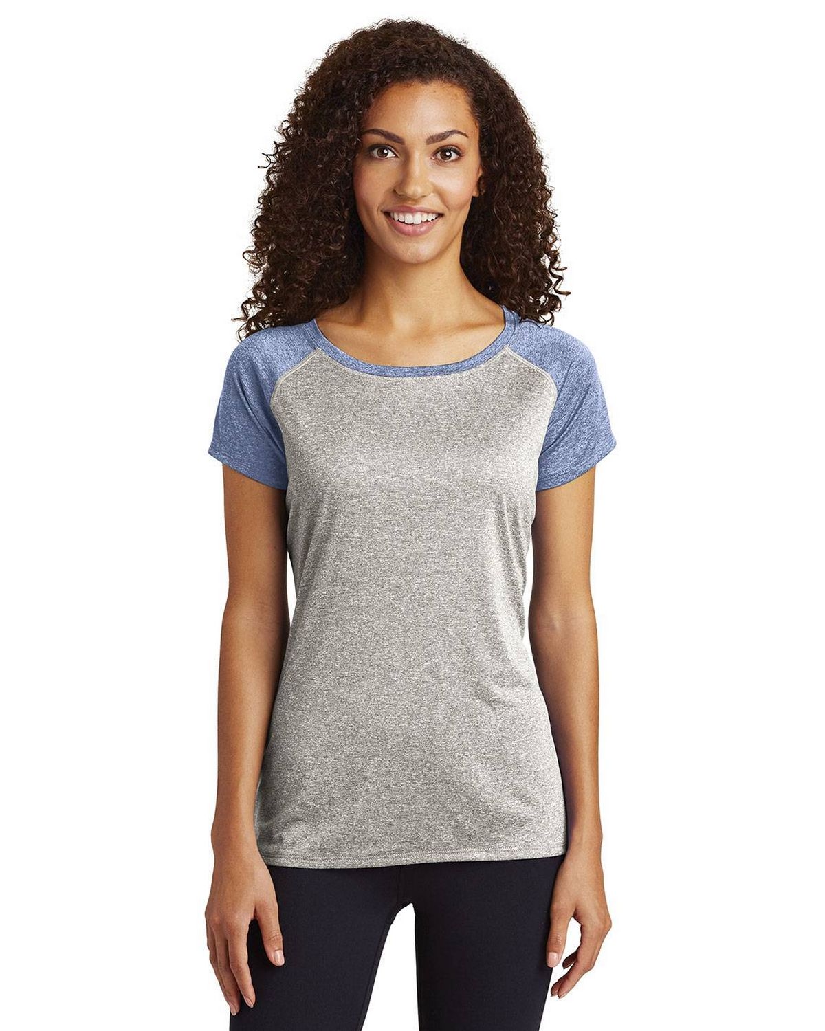 LST362 Sport-Tek Ladies Heather-On-Heather Contender Scoop Neck Tee LST362 Sport-Tek Ladies Heather-On-Heather Contender Scoop Neck Tee
