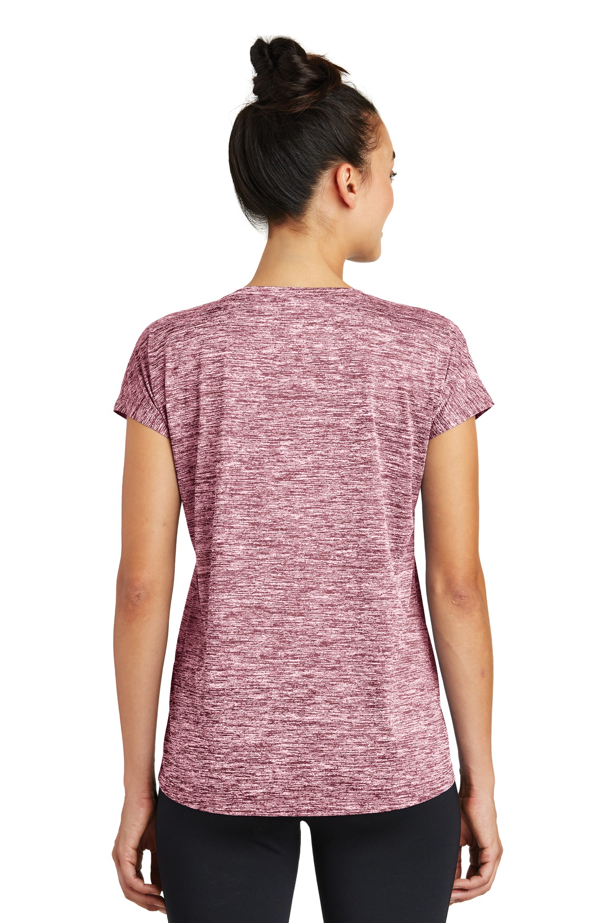 LST390 Sport-Tek Ladies PosiCharge Electric Heather Sporty Tee. - Back Image