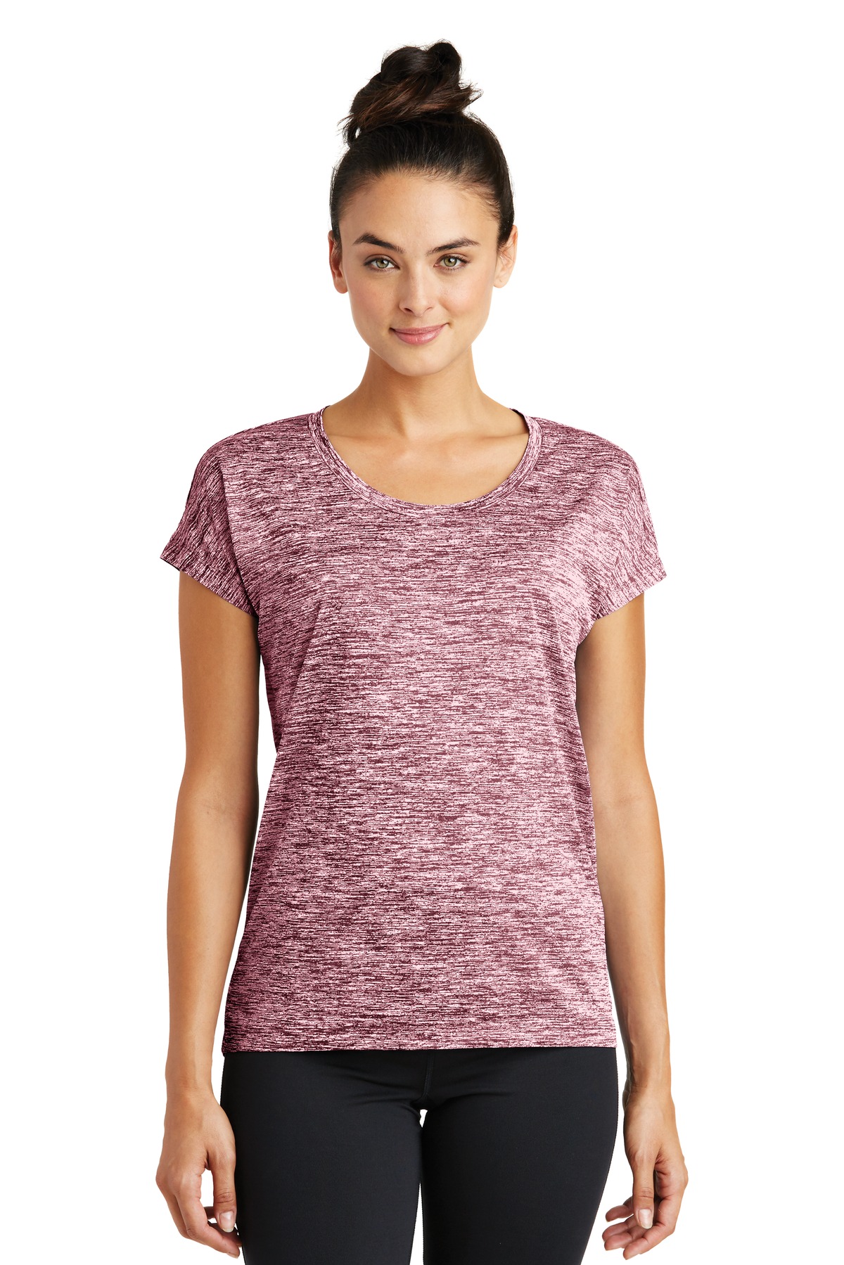 LST390 Sport-Tek Ladies PosiCharge Electric Heather Sporty Tee.