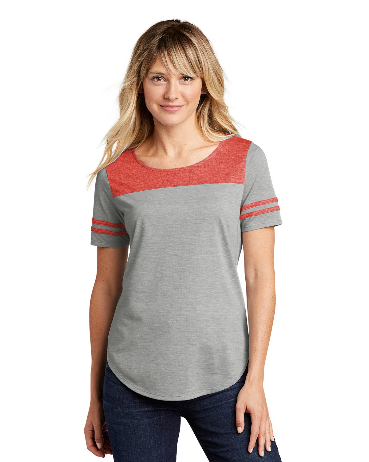 LST403 Sport-Tek Ladies PosiCharge Tri-Blend Wicking Fan Tee.