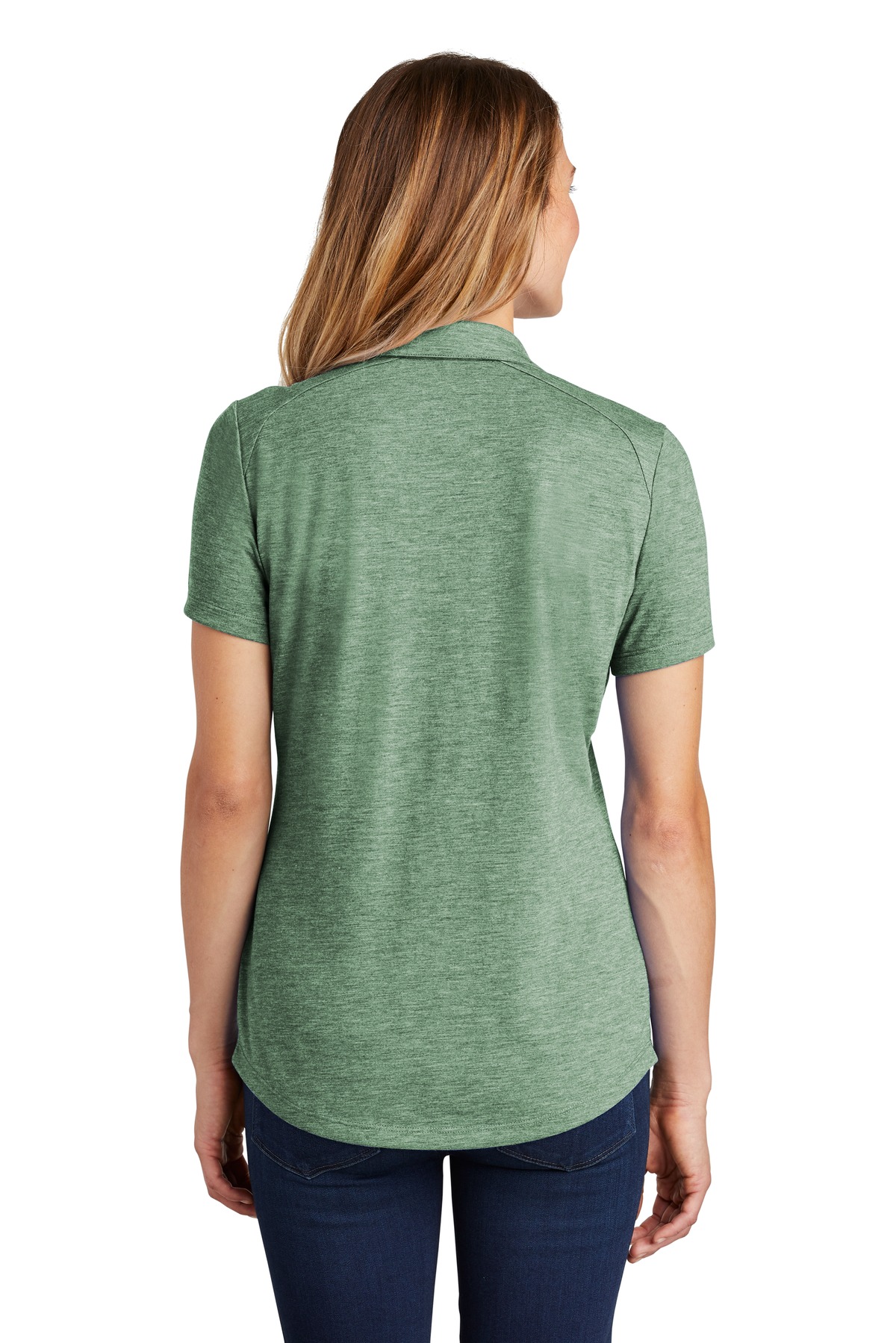 LST405 Sport-Tek Ladies PosiCharge Tri-Blend Wicking Polo. - Back Image