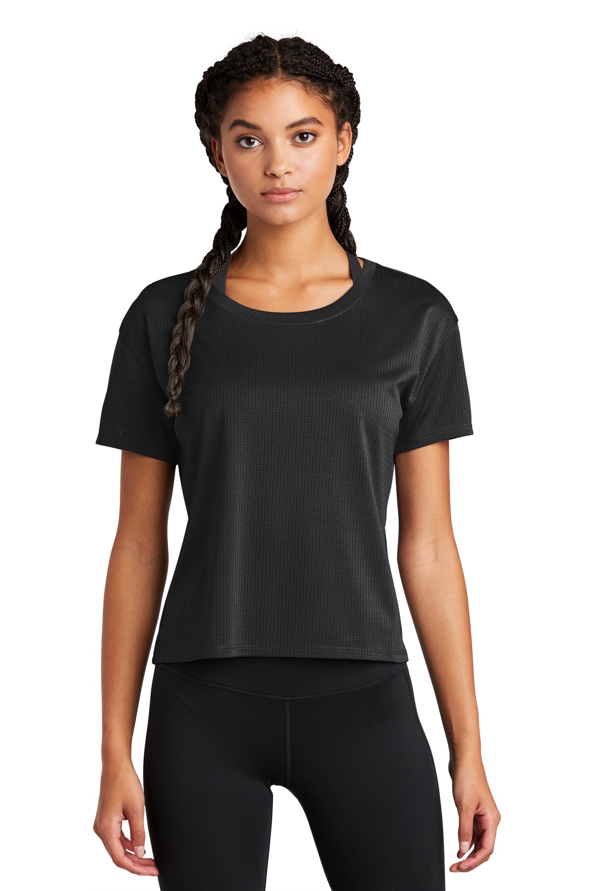 LST411 Sport-Tek Ladies PosiCharge Draft Crop Tee