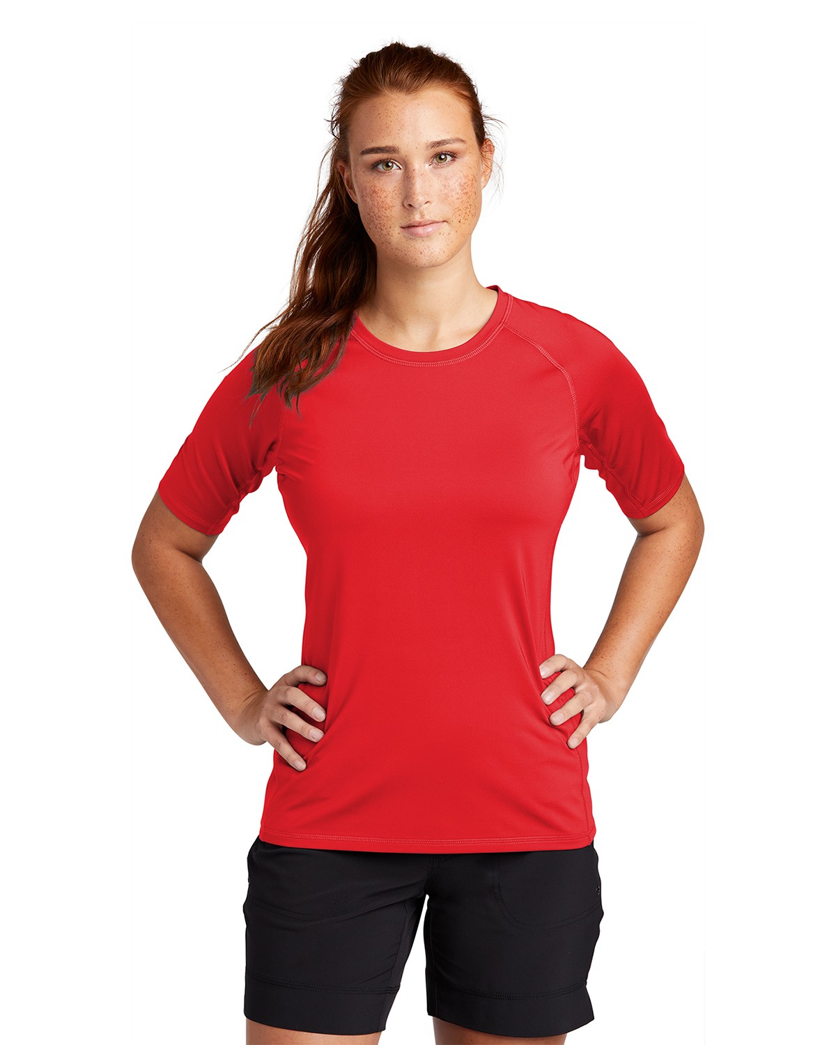 LST470 Sport-Tek Ladies Rashguard Tee. Zoom Image