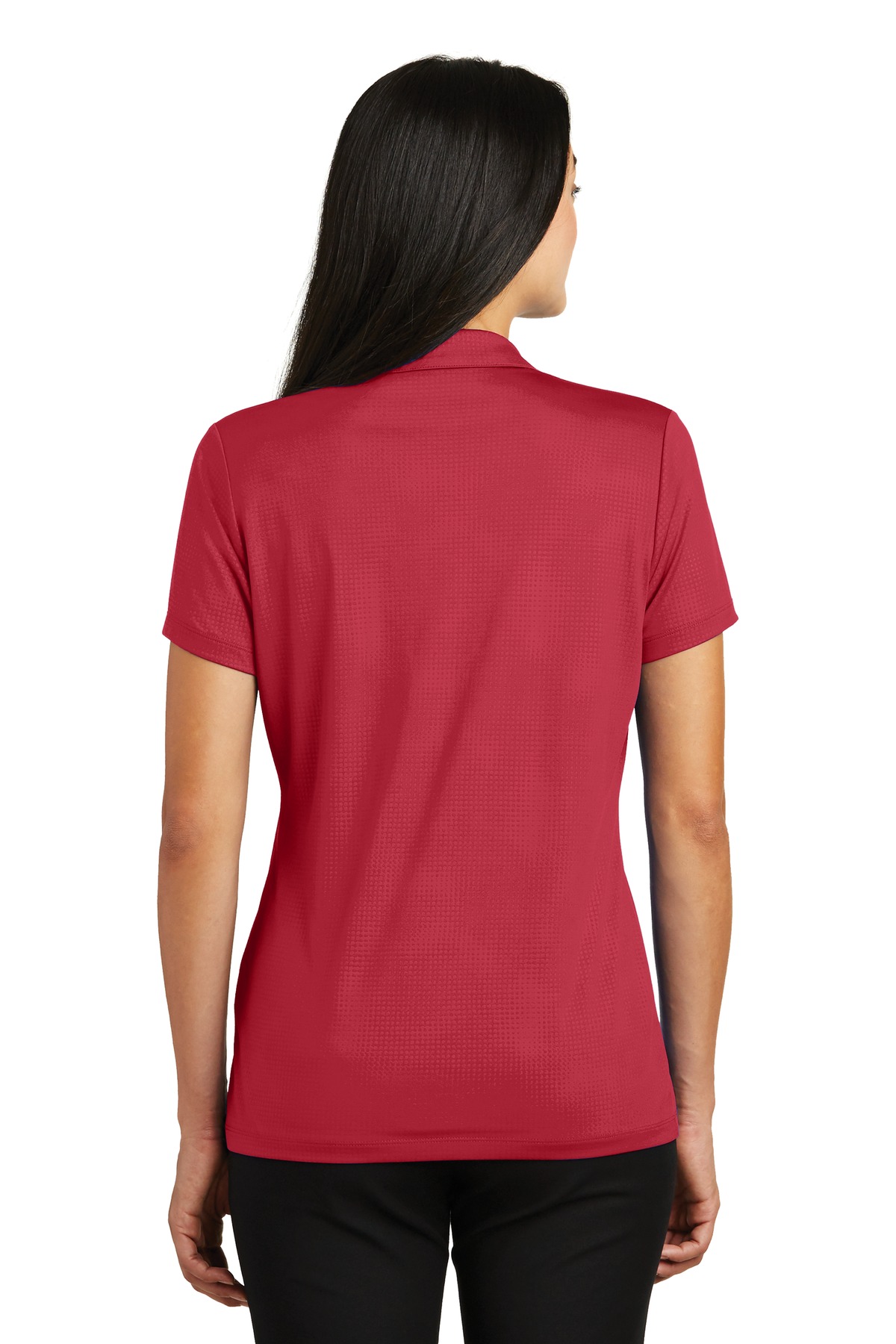 LST630 Sport-Tek Ladies Embossed PosiCharge Tough Polo . - Back Image