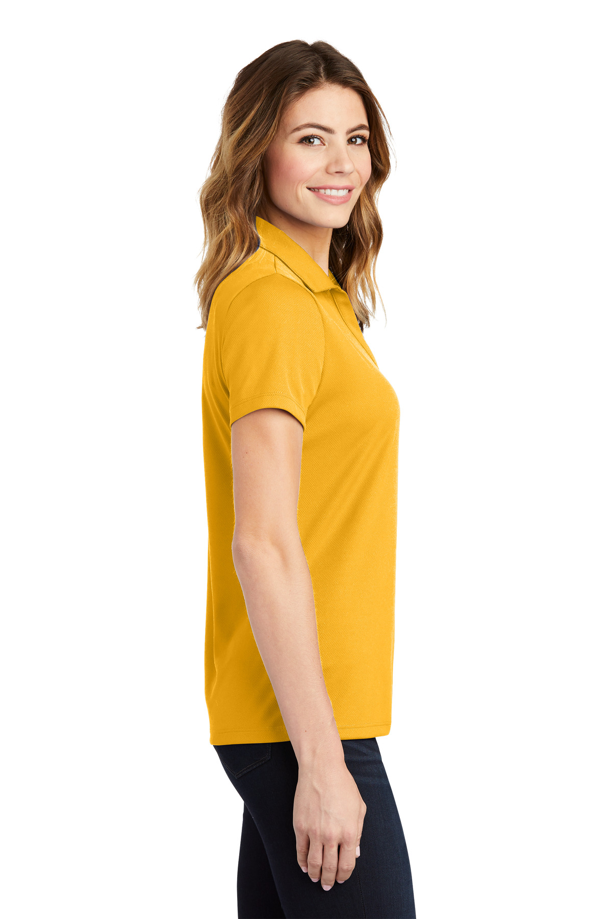 LST640 Sport-Tek Ladies PosiCharge RacerMesh Polo - Siide Image