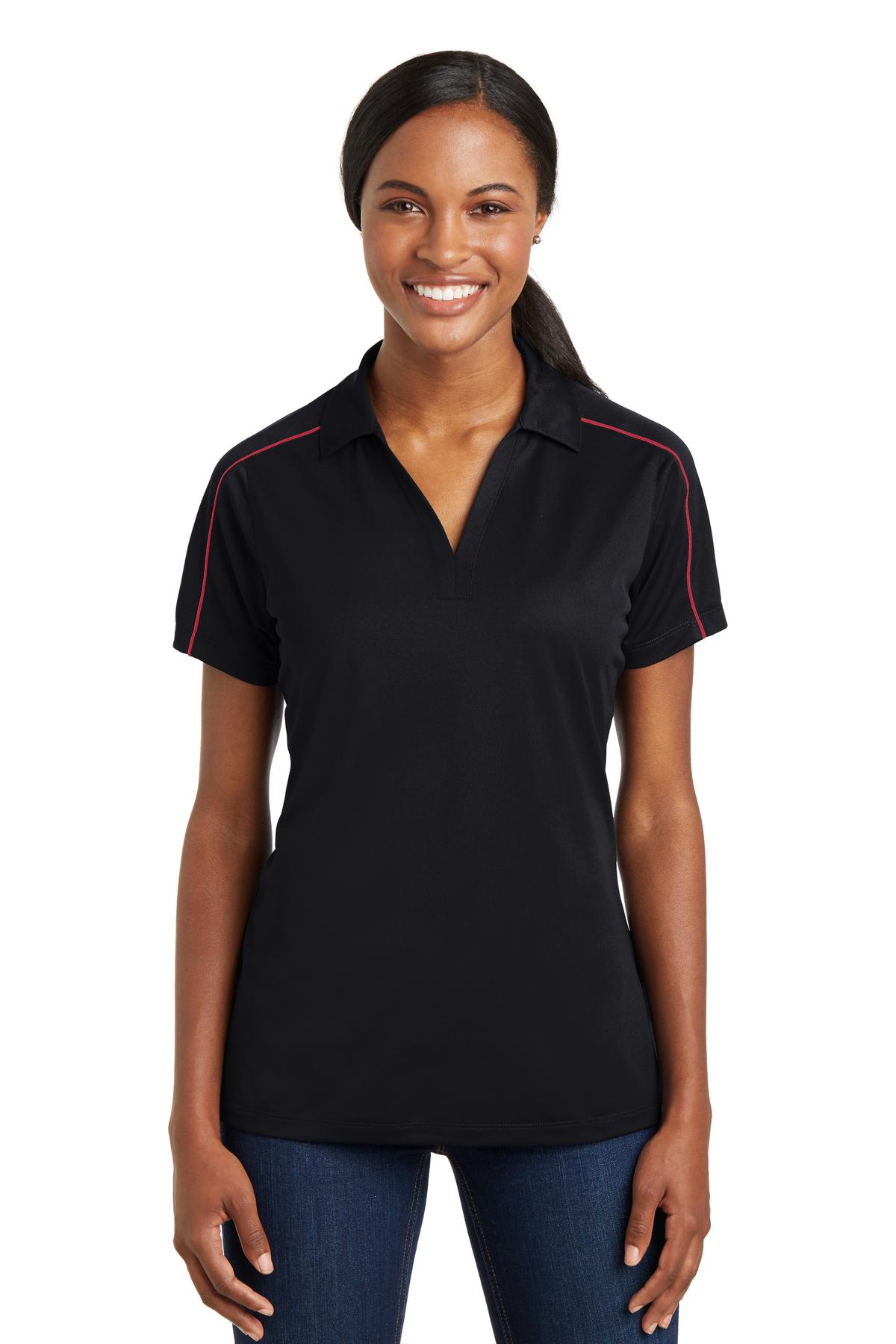 LST653 Sport-Tek Ladies Micropique Sport-Wick Piped Polo LST653 Sport-Tek Ladies Micropique Sport-Wick Piped Polo