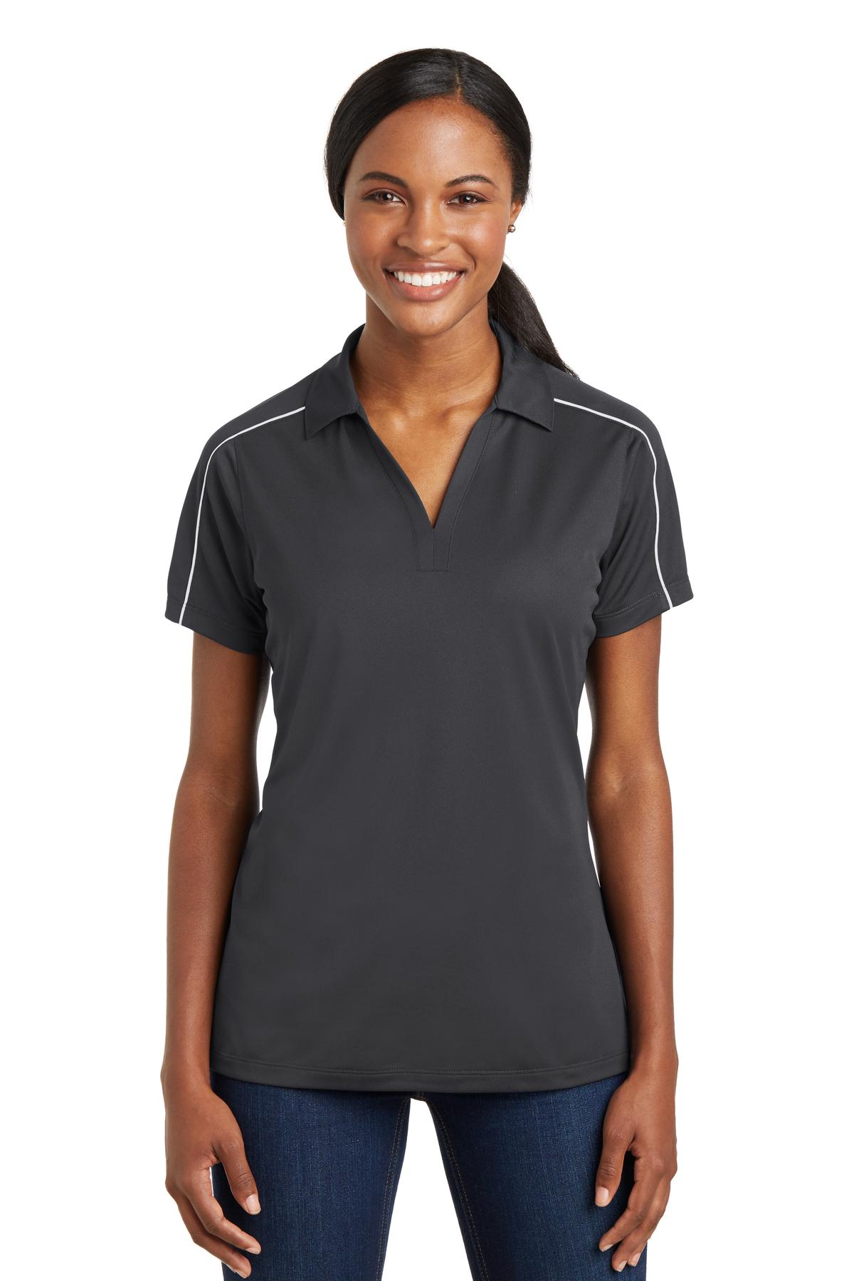 LST653 Sport-Tek Ladies Micropique Sport-Wick Piped Polo LST653 Sport-Tek Ladies Micropique Sport-Wick Piped Polo