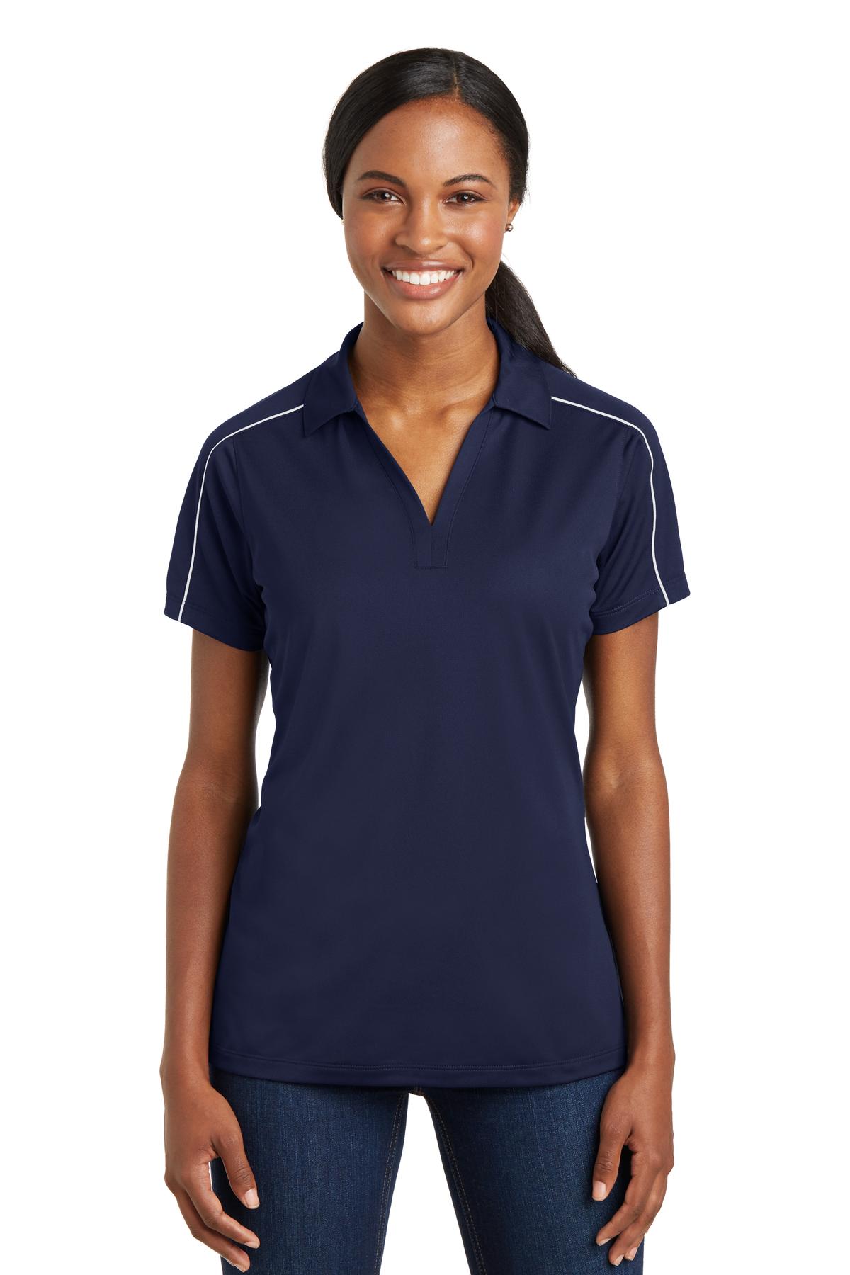 LST653 Sport-Tek Ladies Micropique Sport-Wick Piped Polo LST653 Sport-Tek Ladies Micropique Sport-Wick Piped Polo