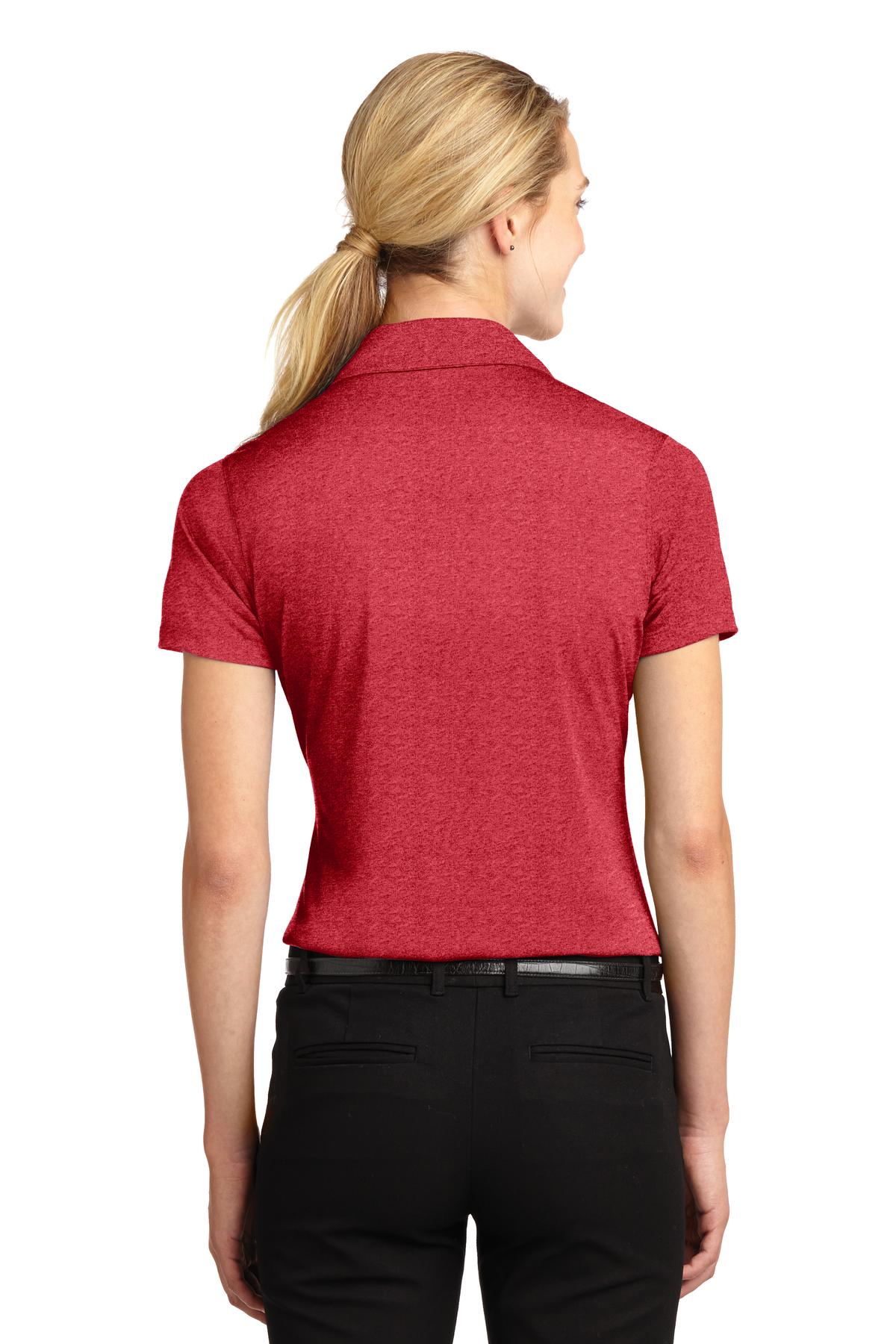 LST660 Sport-Tek Ladies Heather Contender Polo. - Back Image