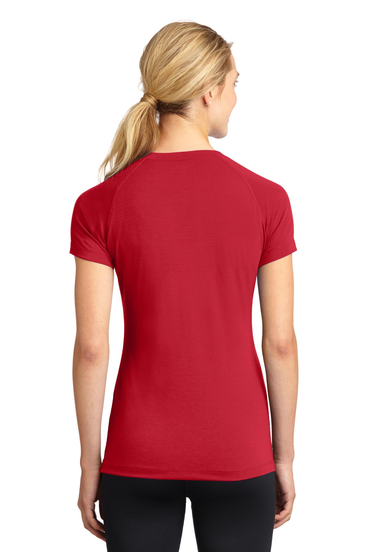 LST700 Sport-Tek Ladies Ultimate Performance V-Neck. LST700 Sport-Tek Ladies Ultimate Performance V-Neck. - Back Image