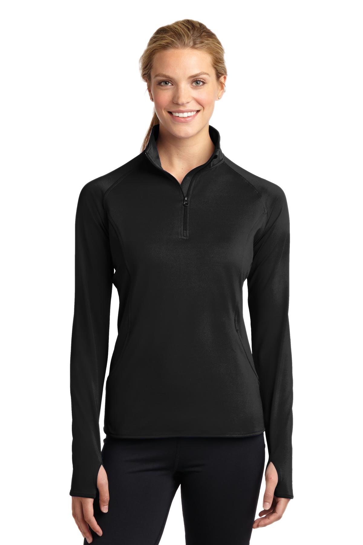 LST850 Sport-Tek Ladies Sport-Wick Stretch 1/2-Zip Pullover. LST850 Sport-Tek Ladies Sport-Wick Stretch 1/2-Zip Pullover.