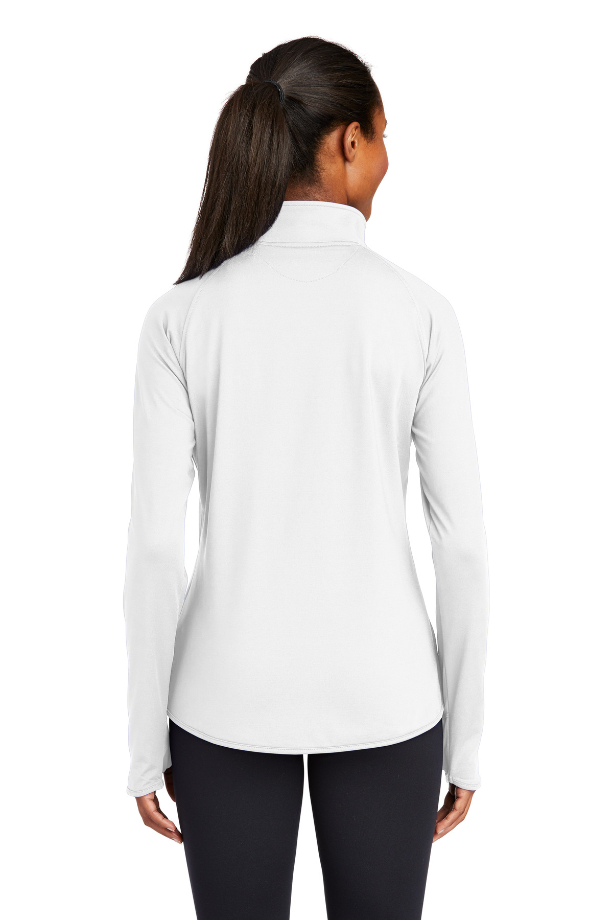 LST850 Sport-Tek Ladies Sport-Wick Stretch 1/2-Zip Pullover. - Back Image