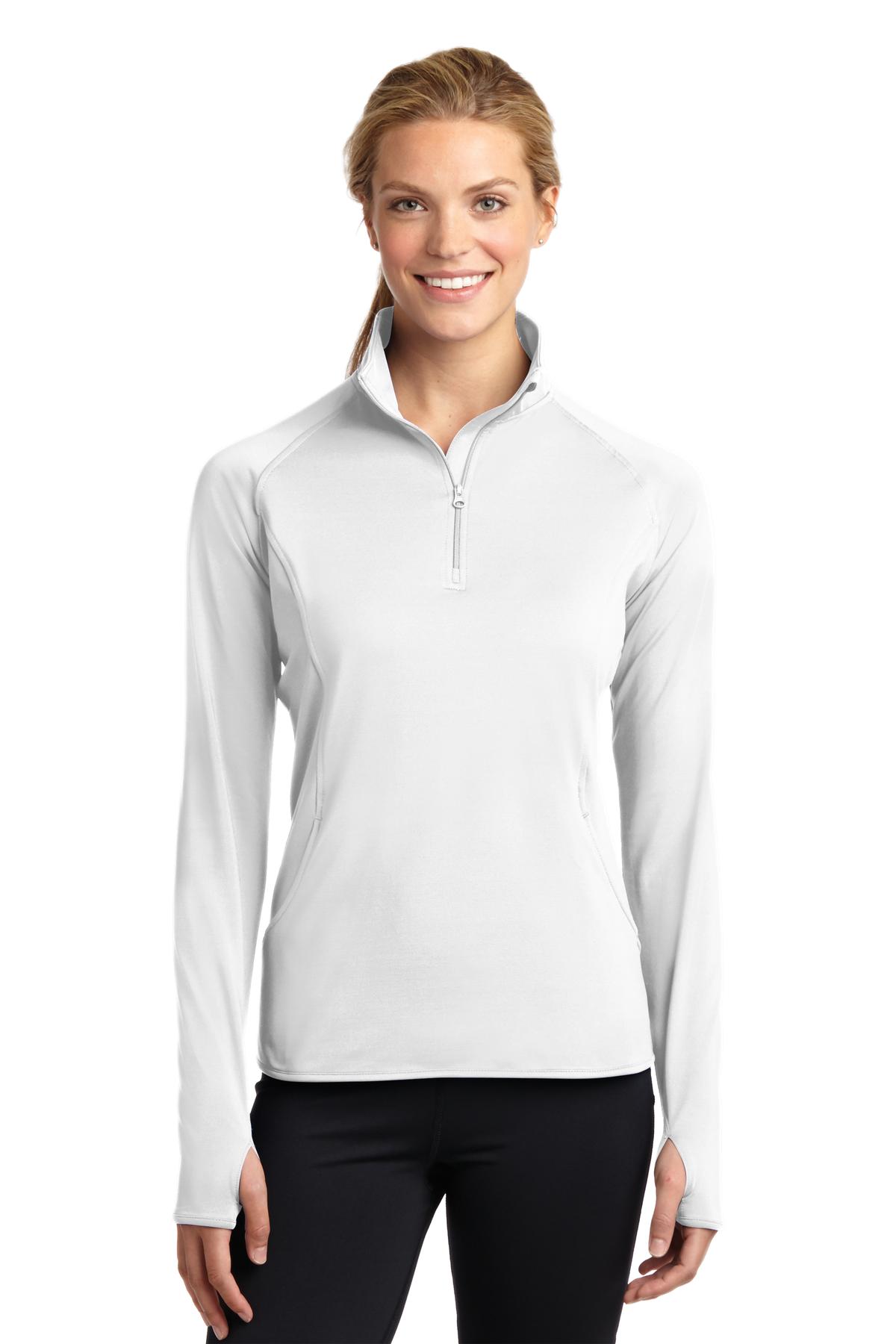 LST850 Sport-Tek Ladies Sport-Wick Stretch 1/2-Zip Pullover.