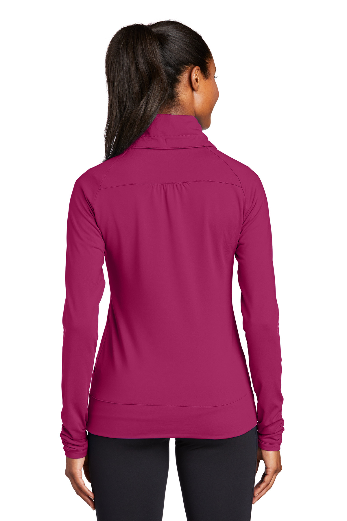 LST852 Sport-Tek Ladies Sport-Wick Stretch Full-Zip Jacket. - Back Image
