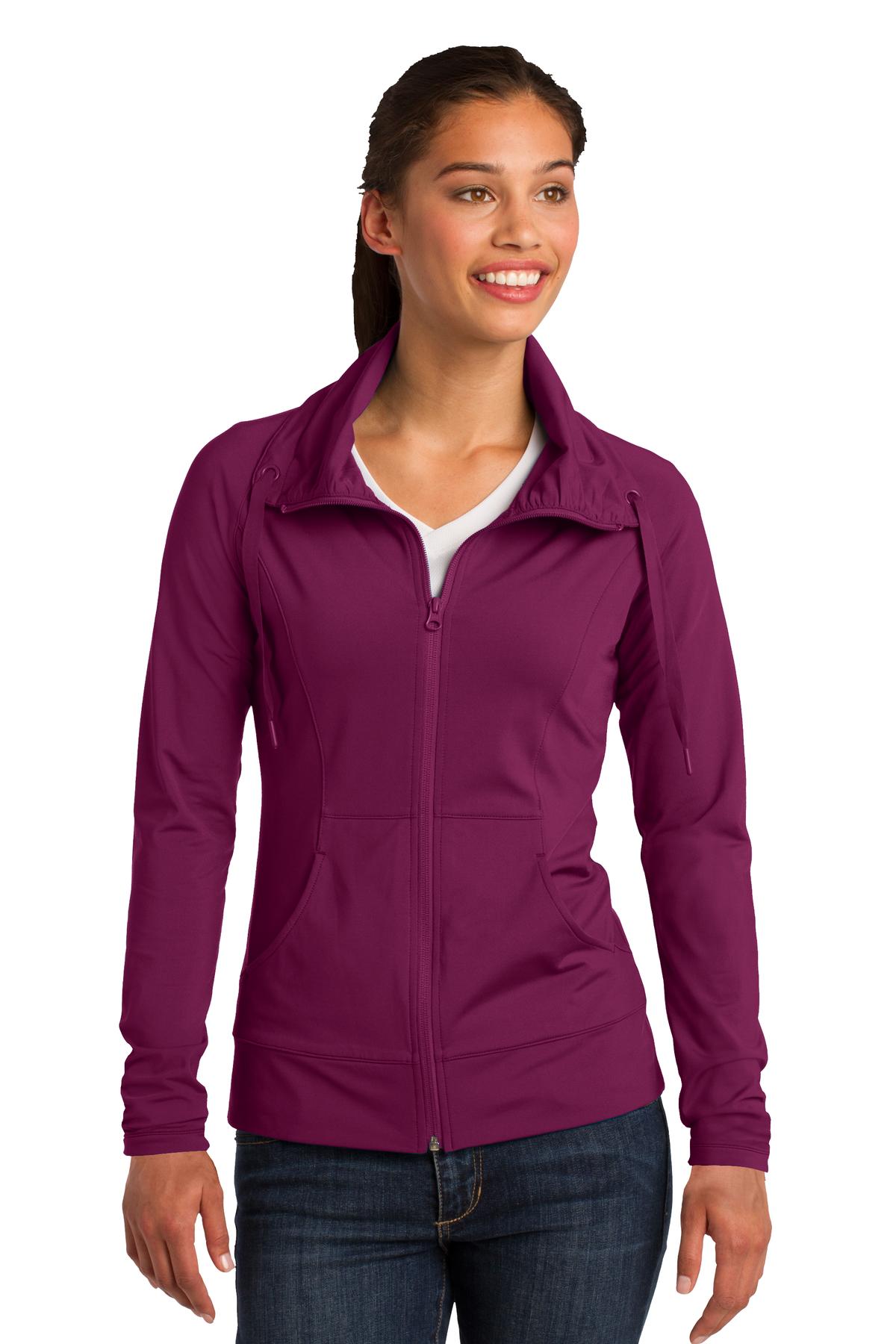 LST852 Sport-Tek Ladies Sport-Wick Stretch Full-Zip Jacket.