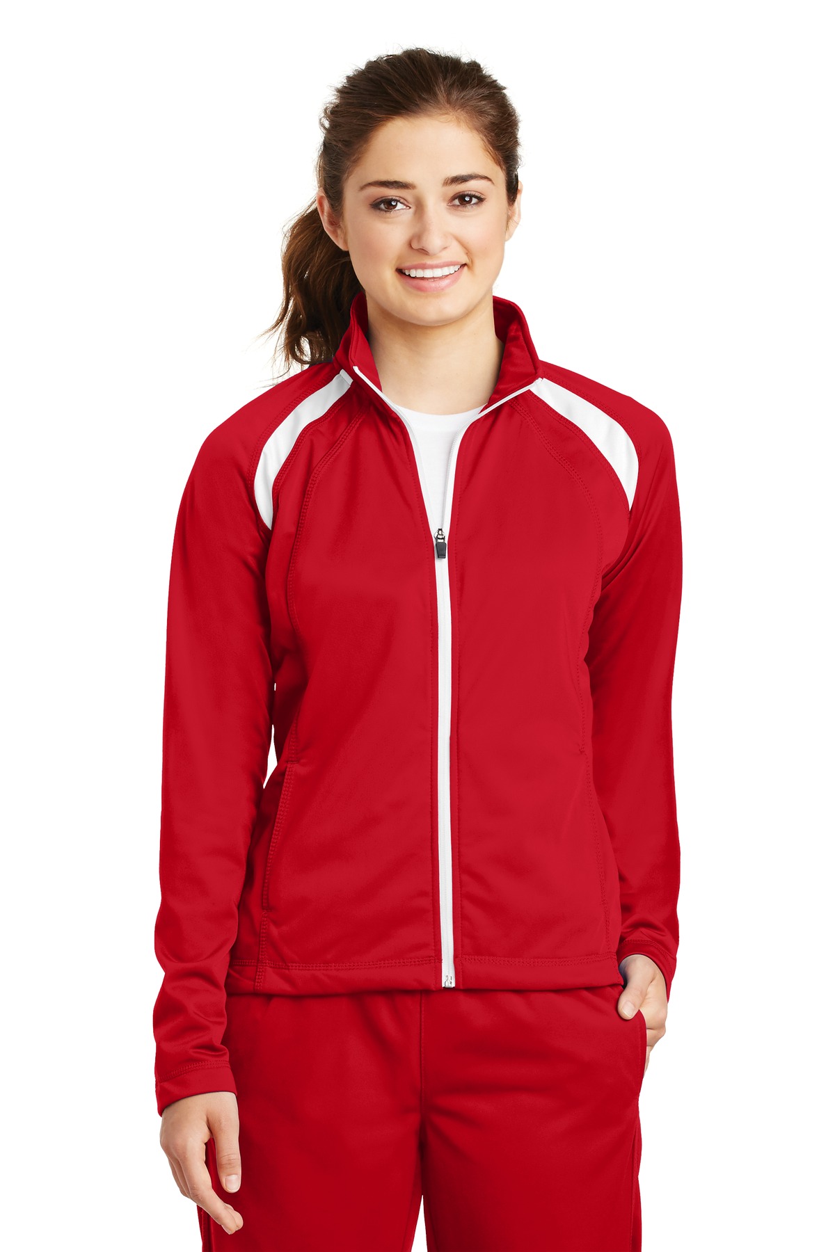 LST90 Sport-Tek Ladies Tricot Track Jacket.