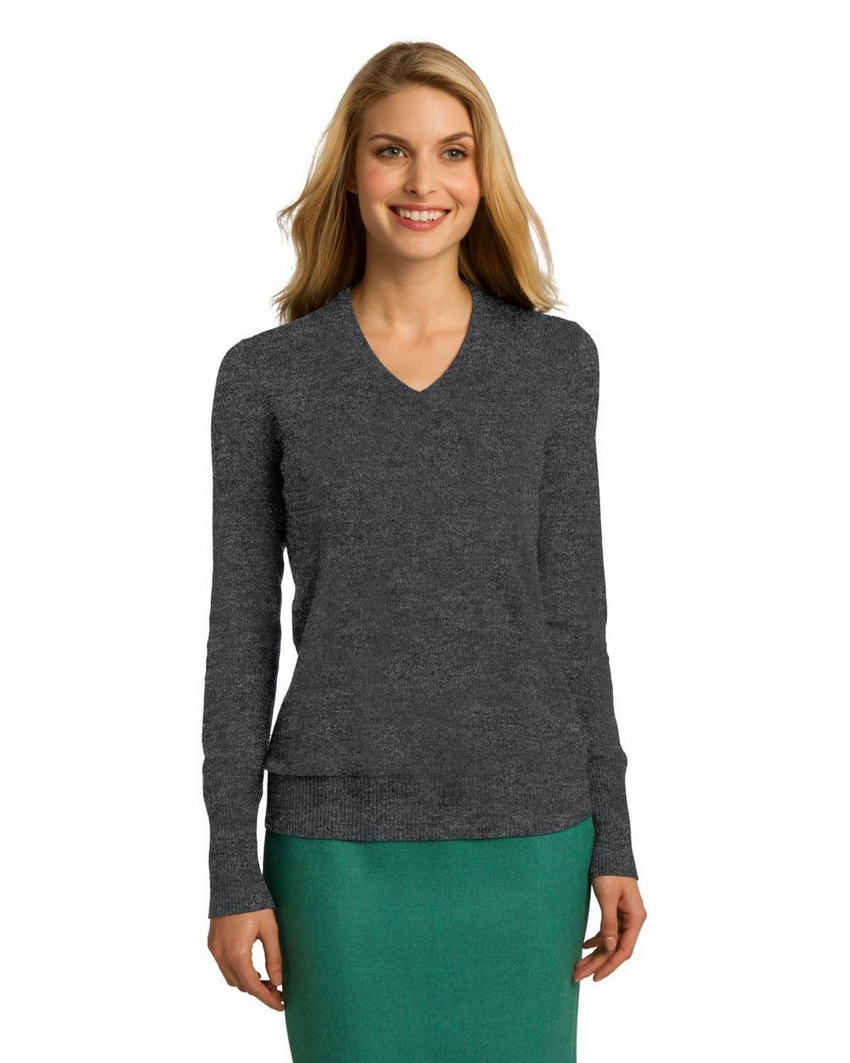 LSW285 Port Authority Ladies V-Neck Sweater.