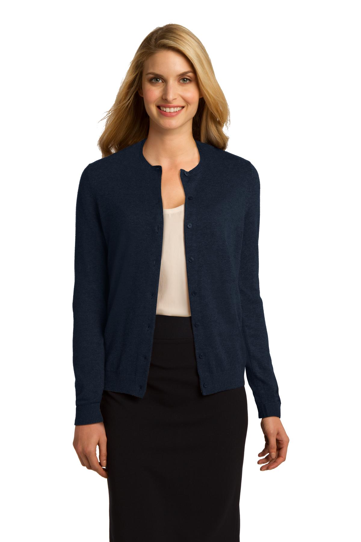 LSW287 Port Authority Ladies Cardigan Sweater.