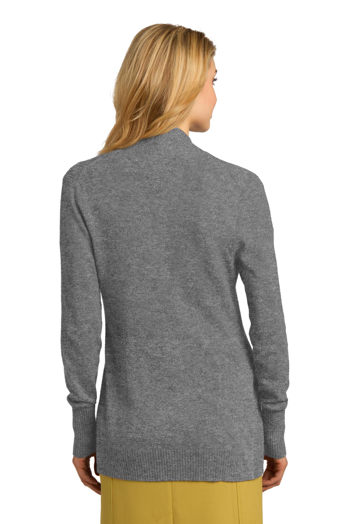 LSW289 Port Authority Ladies Open Front Cardigan Sweater. - Back Image