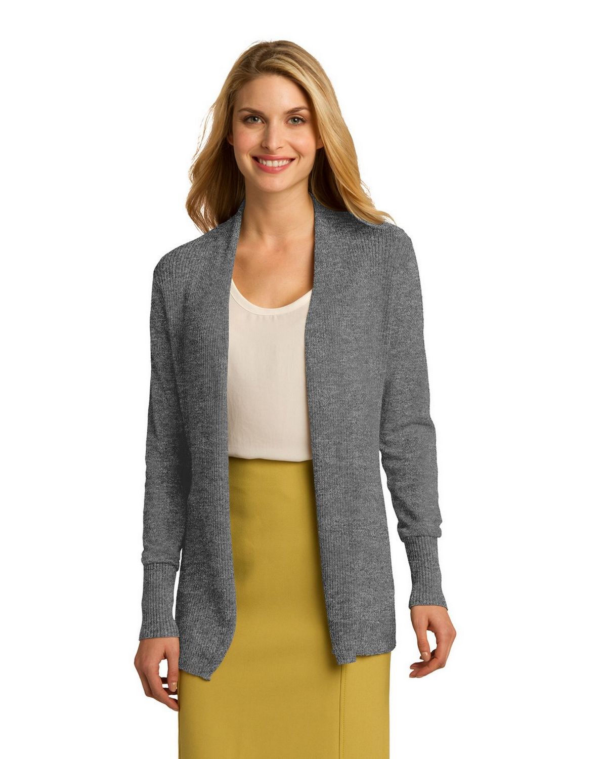 LSW289 Port Authority Ladies Open Front Cardigan Sweater.