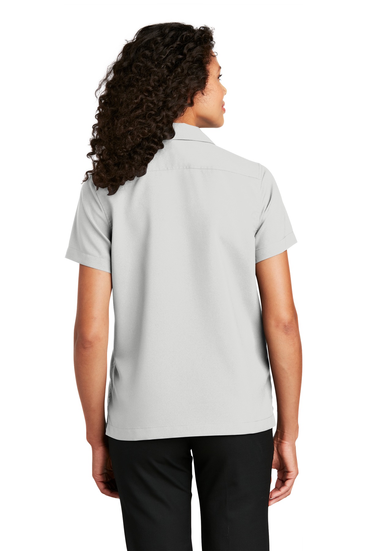 LW400 Port Authority Ladies Short Sleeve Performance Staff Shirt - Back Image