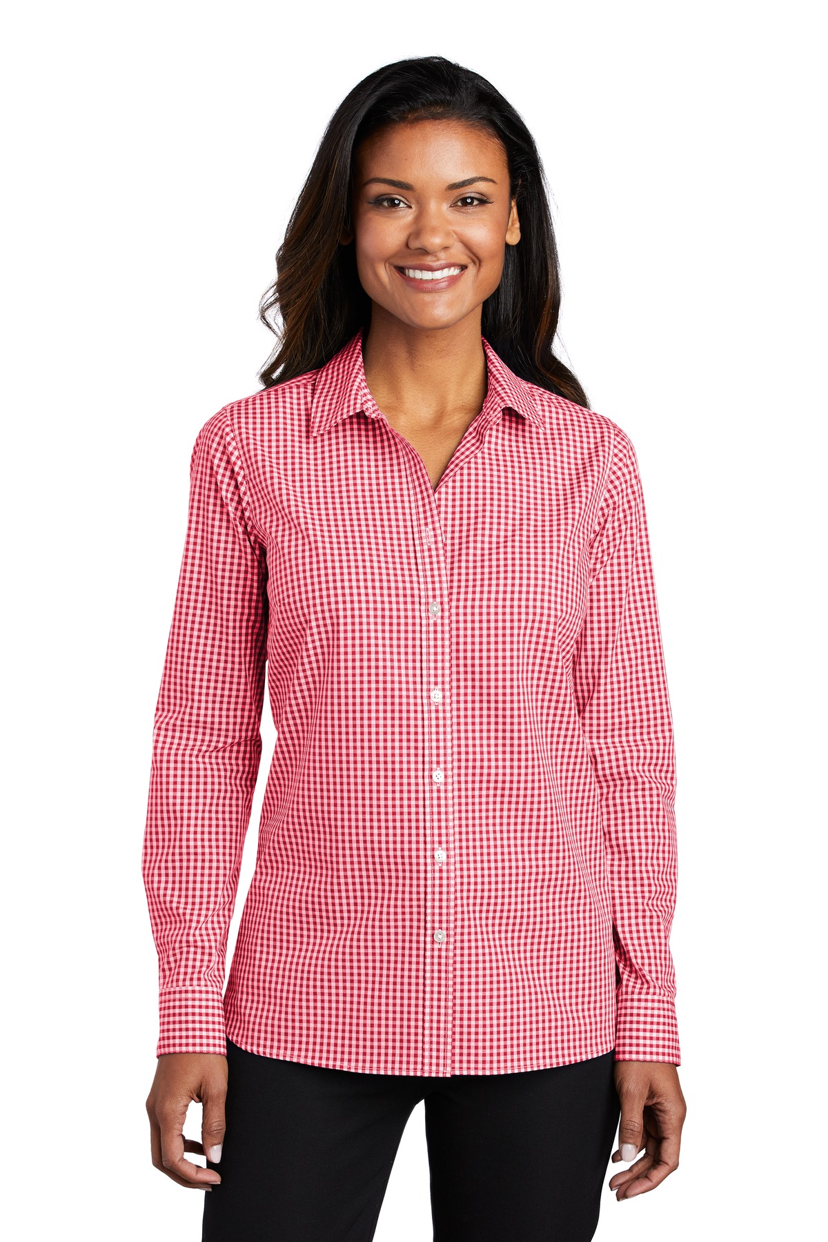 LW644 Port Authority Ladies Broadcloth Gingham Easy Care Shirt