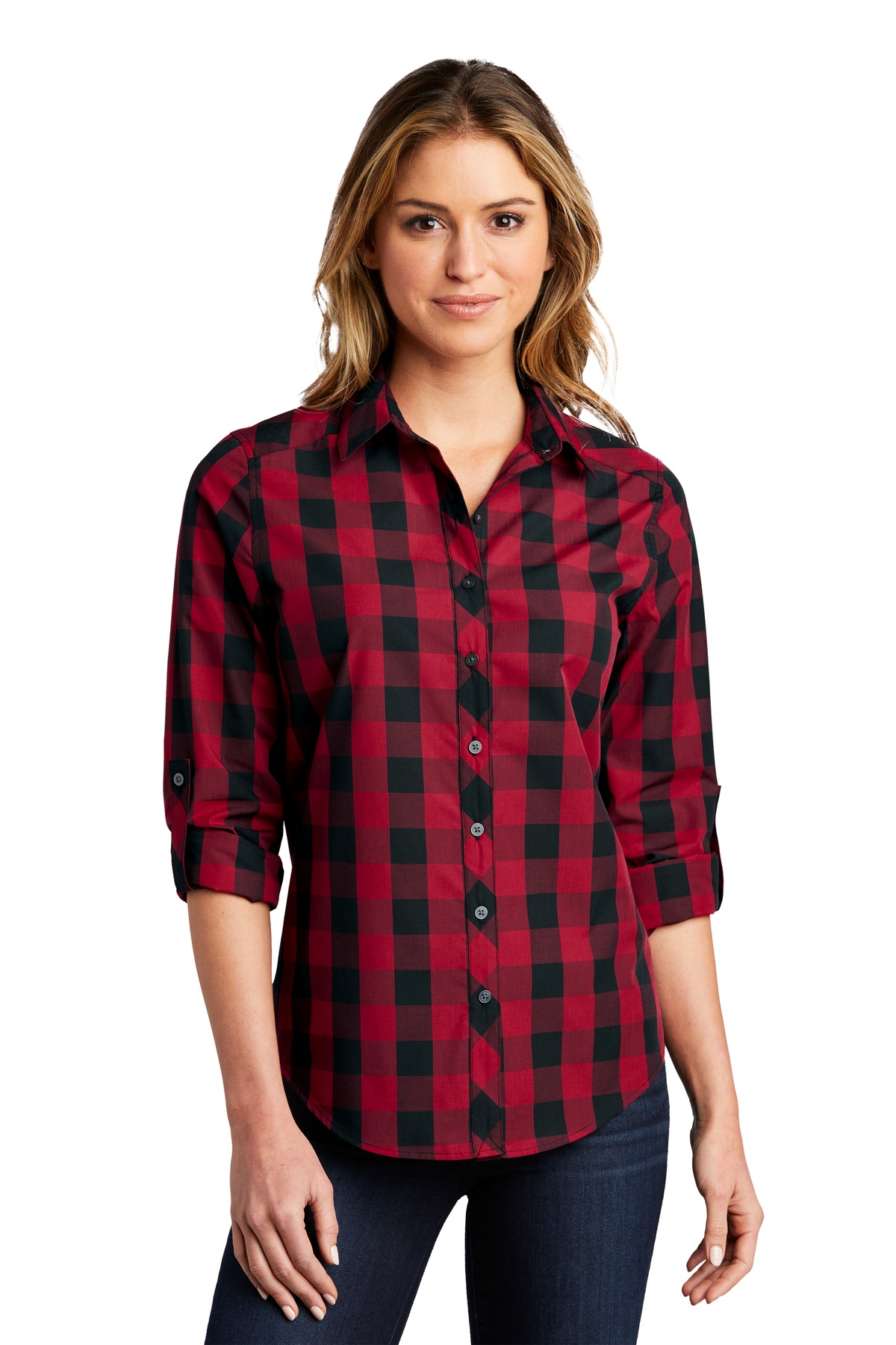 LW670 Port Authority Ladies Everyday Plaid Shirt LW670 Port Authority Ladies Everyday Plaid Shirt