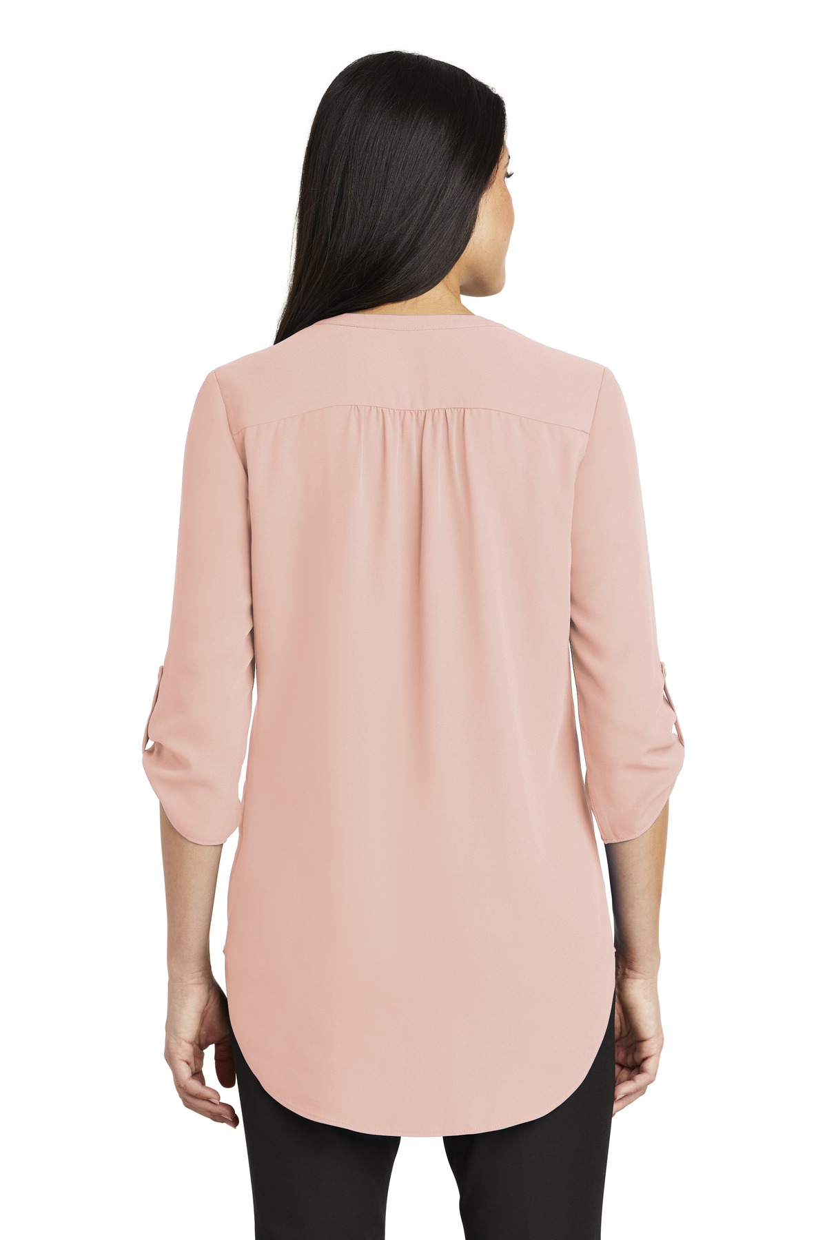 LW701 Port Authority Ladies 3/4-Sleeve Tunic Blouse. - Back Image