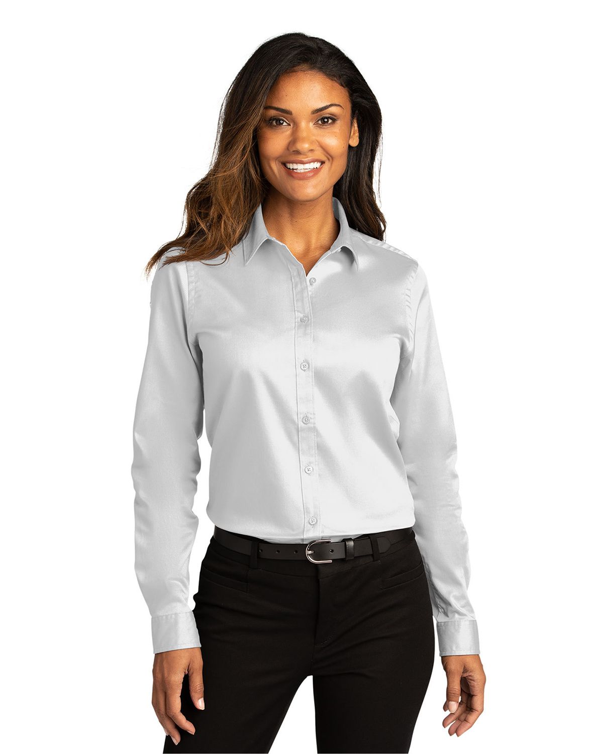 LW808 Port Authority Ladies Long Sleeve SuperPro React Twill Shirt.