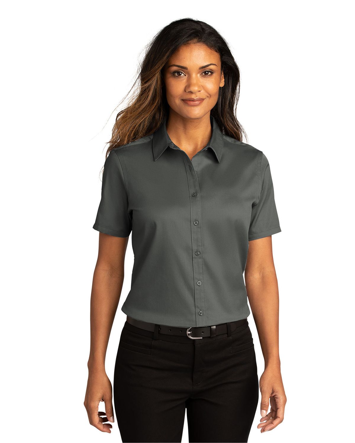 LW809 Port Authority Ladies Short Sleeve SuperPro React Twill Shirt. LW809 Port Authority Ladies Short Sleeve SuperPro React Twill Shirt.