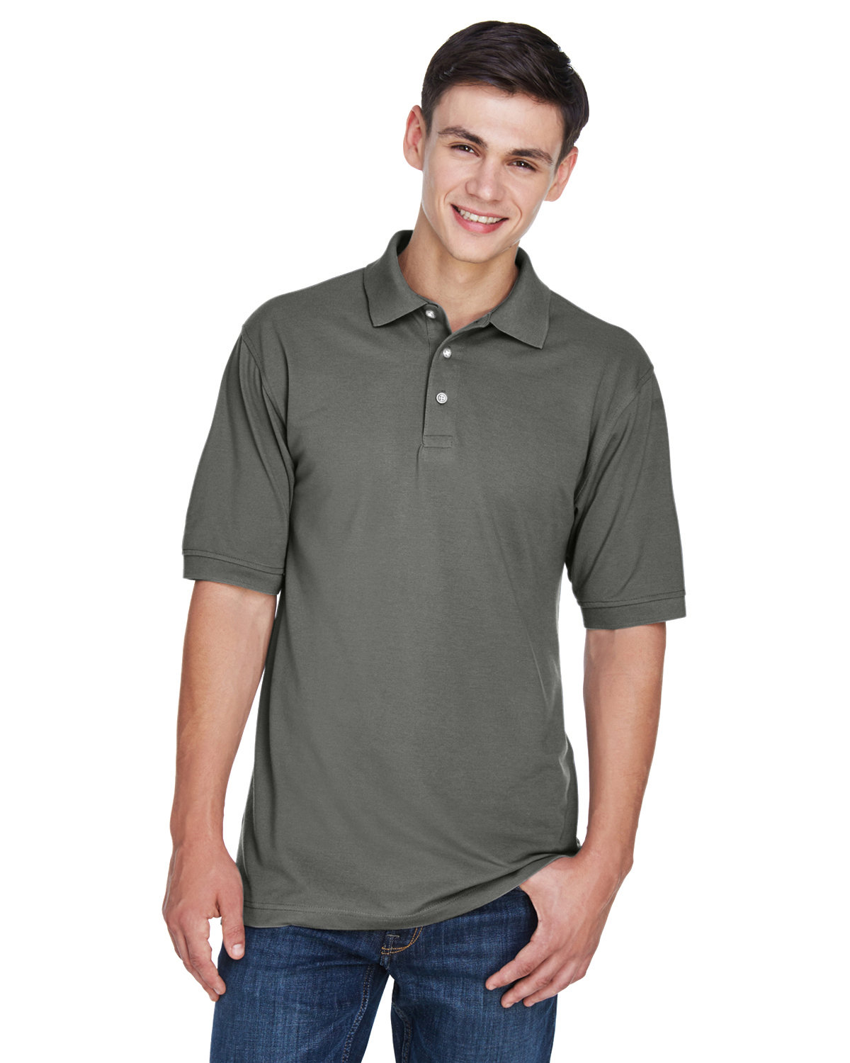 M265 Harriton Mens 5.6 oz. Easy Blend Polo
