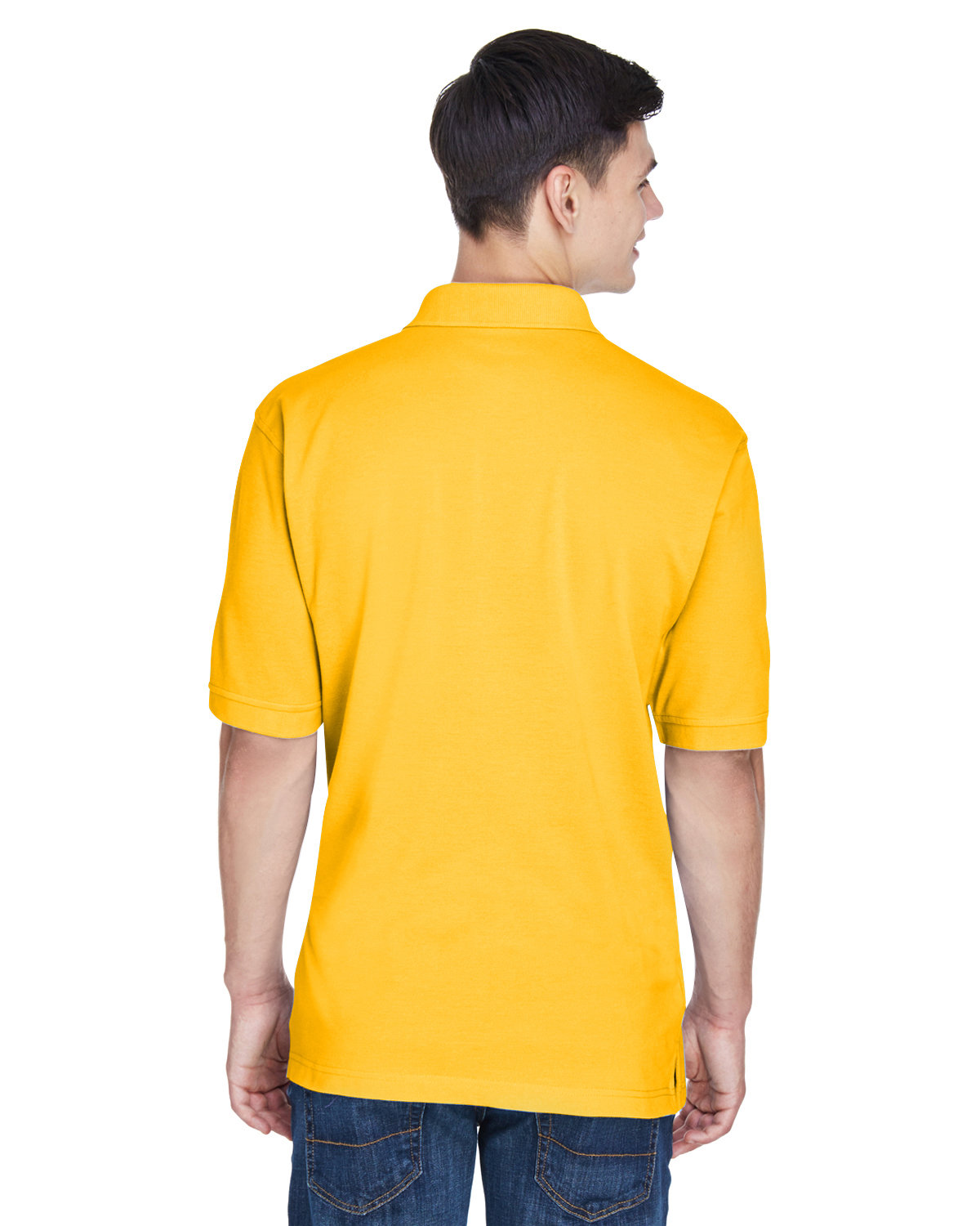 M265 Harriton Mens 5.6 oz. Easy Blend Polo - Back Image