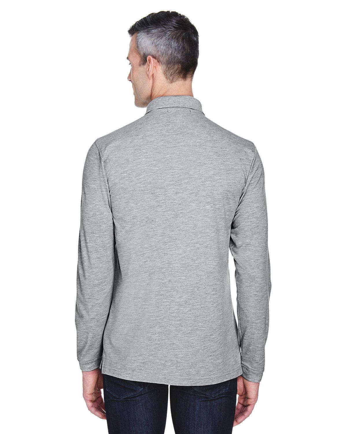 M265L Harriton Mens 5.6 oz. Easy Blend Long-Sleeve Polo - Back Image