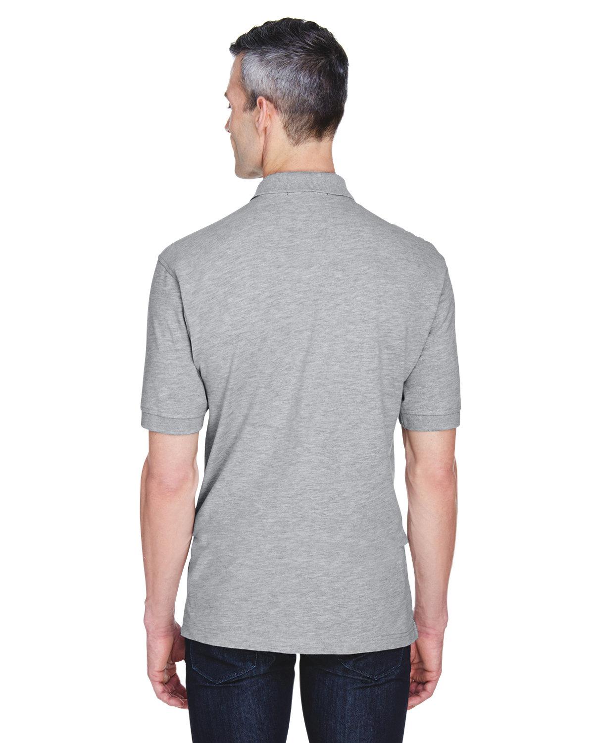 M265P Harriton Mens 5.6 oz. Easy Blend Polo with Pocket - Back Image